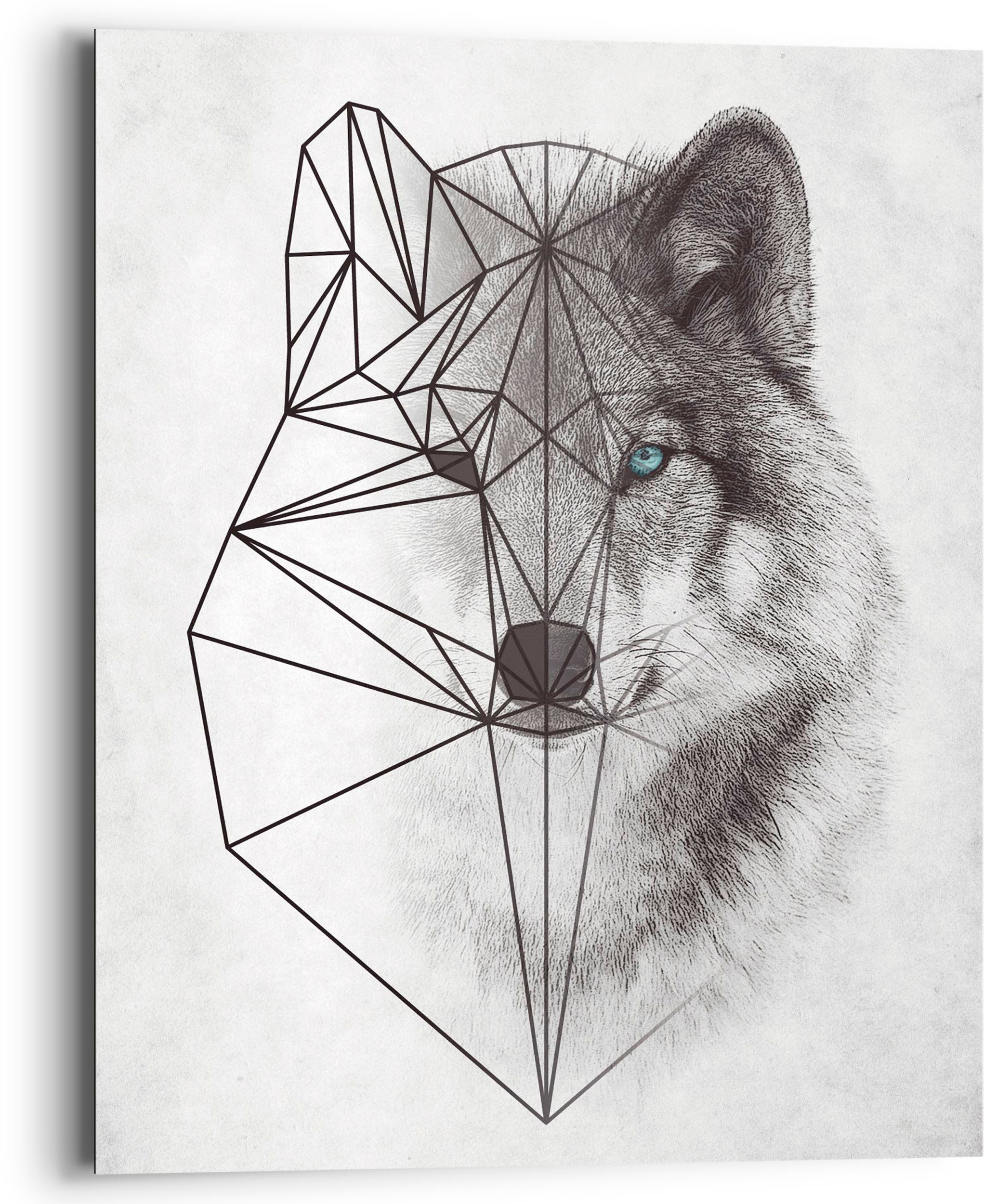 Reinders! Holzbild Raten (1 bestellen St.) »Polygonic auf Wolf«