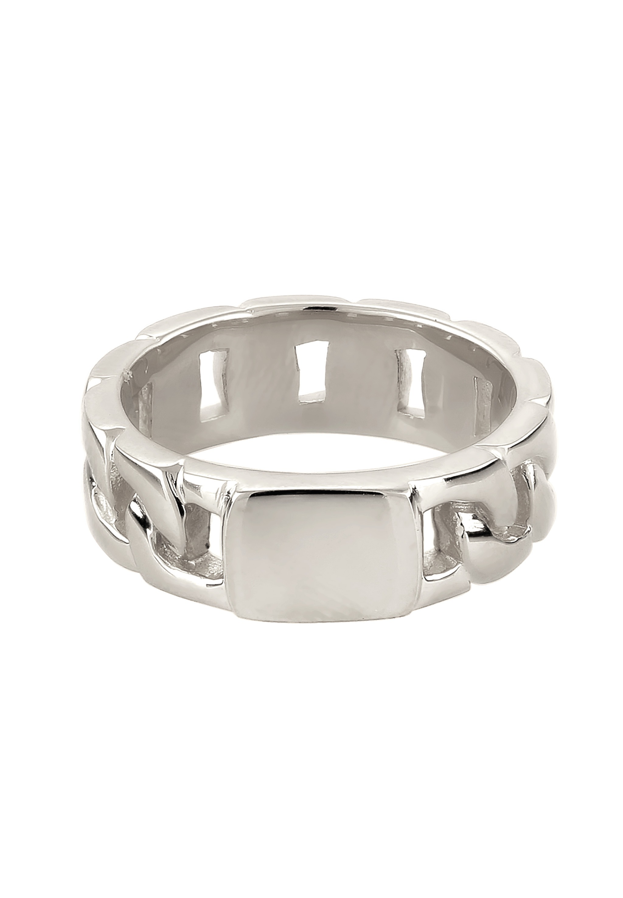 Kuzzoi Silberring »Ring Siegelring Chunky Chain Look 925 Sterling Silber«