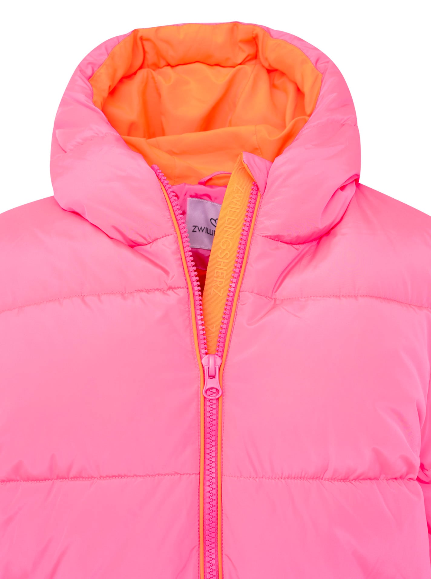 Zwillingsherz Steppmantel »„Cozy“« Kapuze, farbliche Details, Reißverschluss, elastische Bündchen