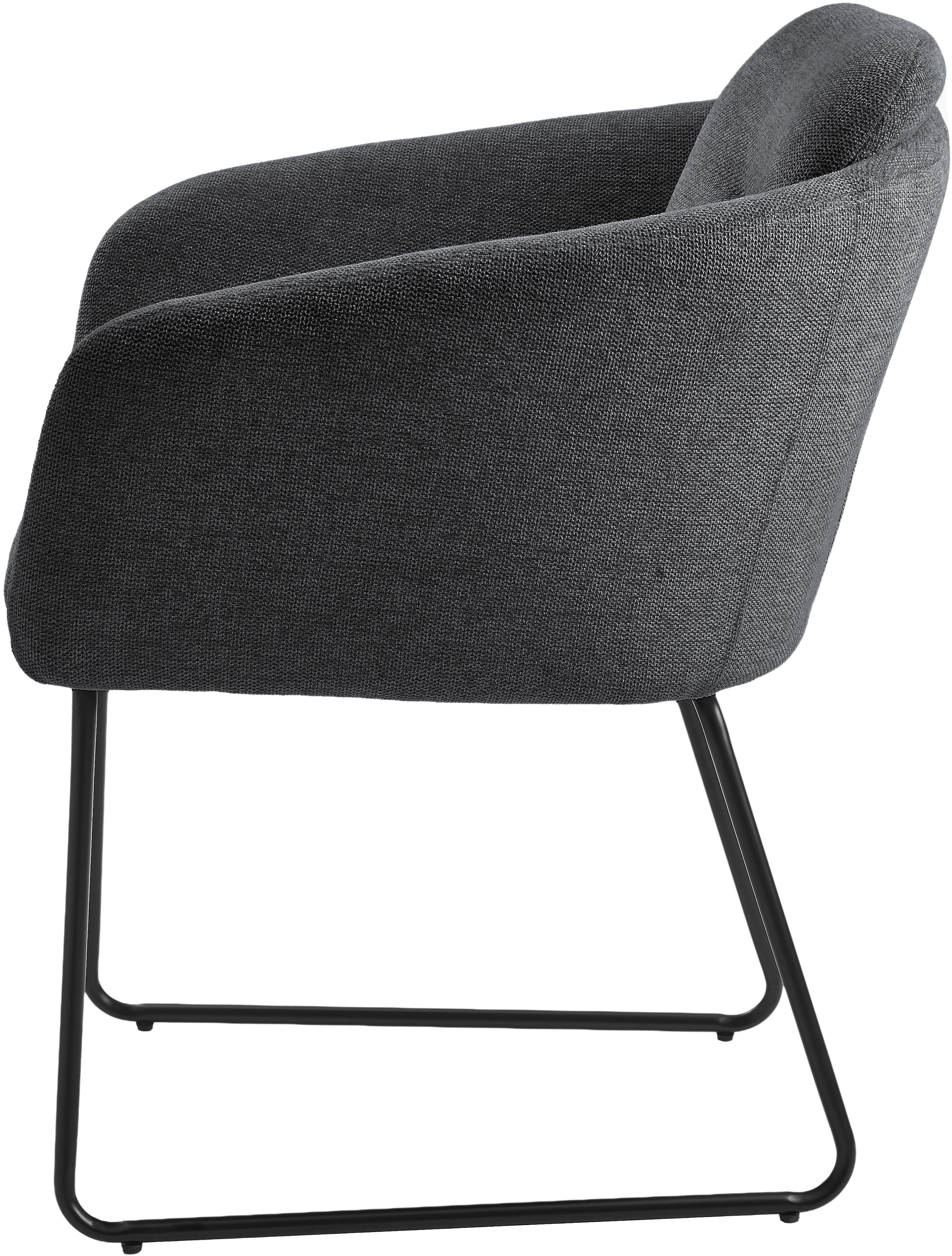 INOSIGN Esszimmerstuhl »Sphere« (Set) 2 Stk.hochwertiger Strukturstoffbezug, Metallgestell, Sitzhöhe 49 cm