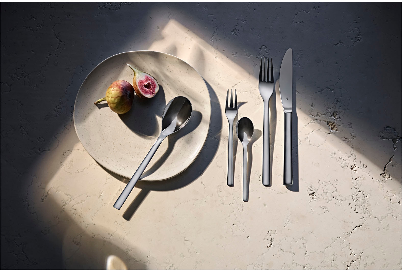 WMF Besteck-Set »Atria«, (Set, 30 tlg.), poliert, mit soliden Monobloc Tafelmessern