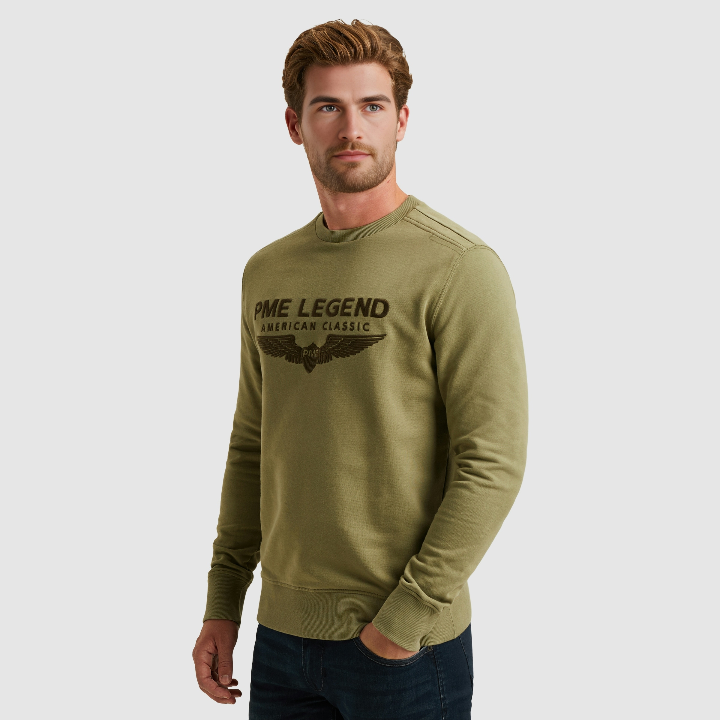 PME LEGEND Sweatshirt »Crewneck soft terry with logo« mit Logo Print