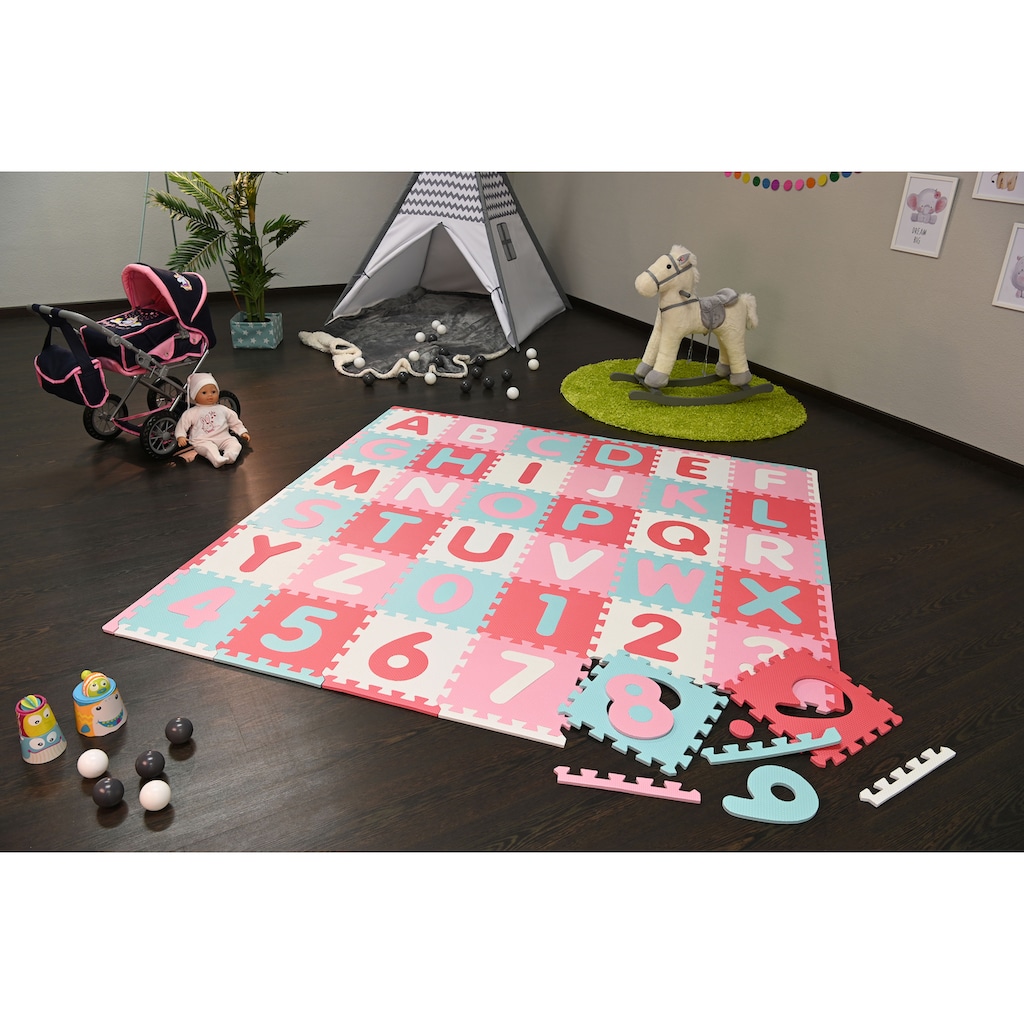 Knorrtoys® Puzzle »Alphabet + Zahlen, Pink-rosa«