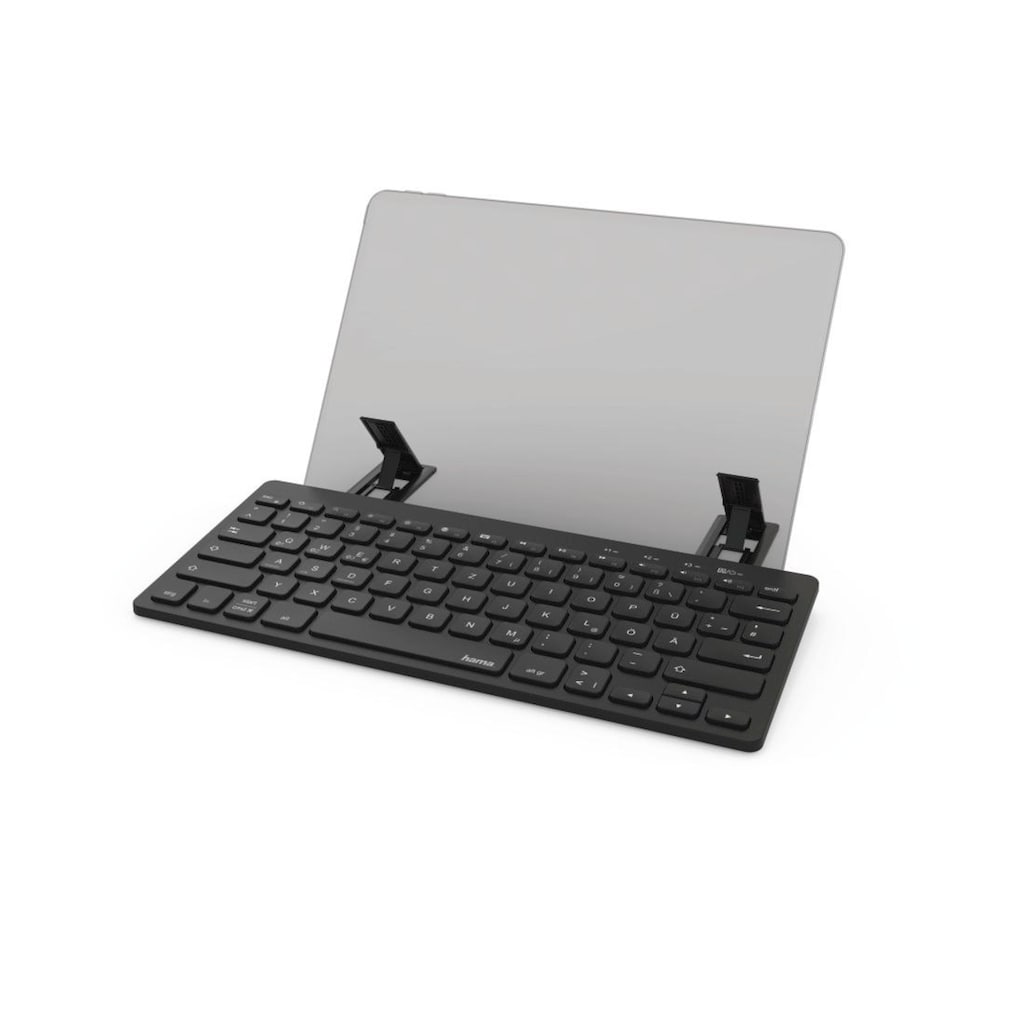 Hama Tastatur »Bluetooth Tastatur Tablet Smartphones mit Standfunktion«