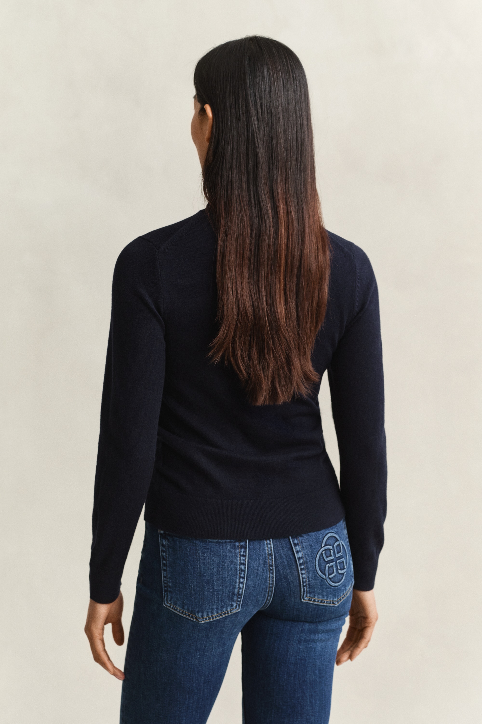 Gant Rollkragenpullover »WOOL COTTON TURTLENECK« normale Passform, unifarben