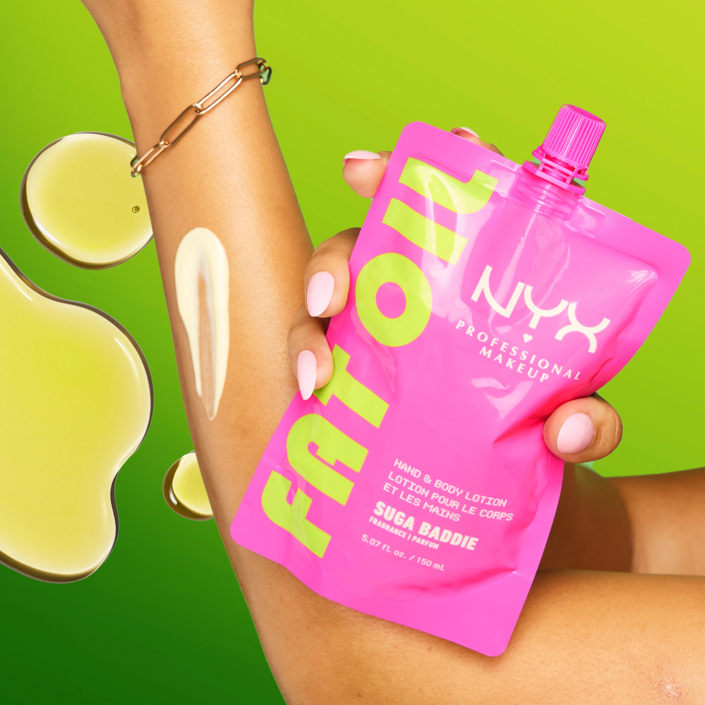 NYX PROFESSIONAL MAKEUP Körperlotion »FAT OIL HAND & BODY LOTION SUGA BADDIE« leichte, feuchtigkeitsspendende Hand- und Körperlotion