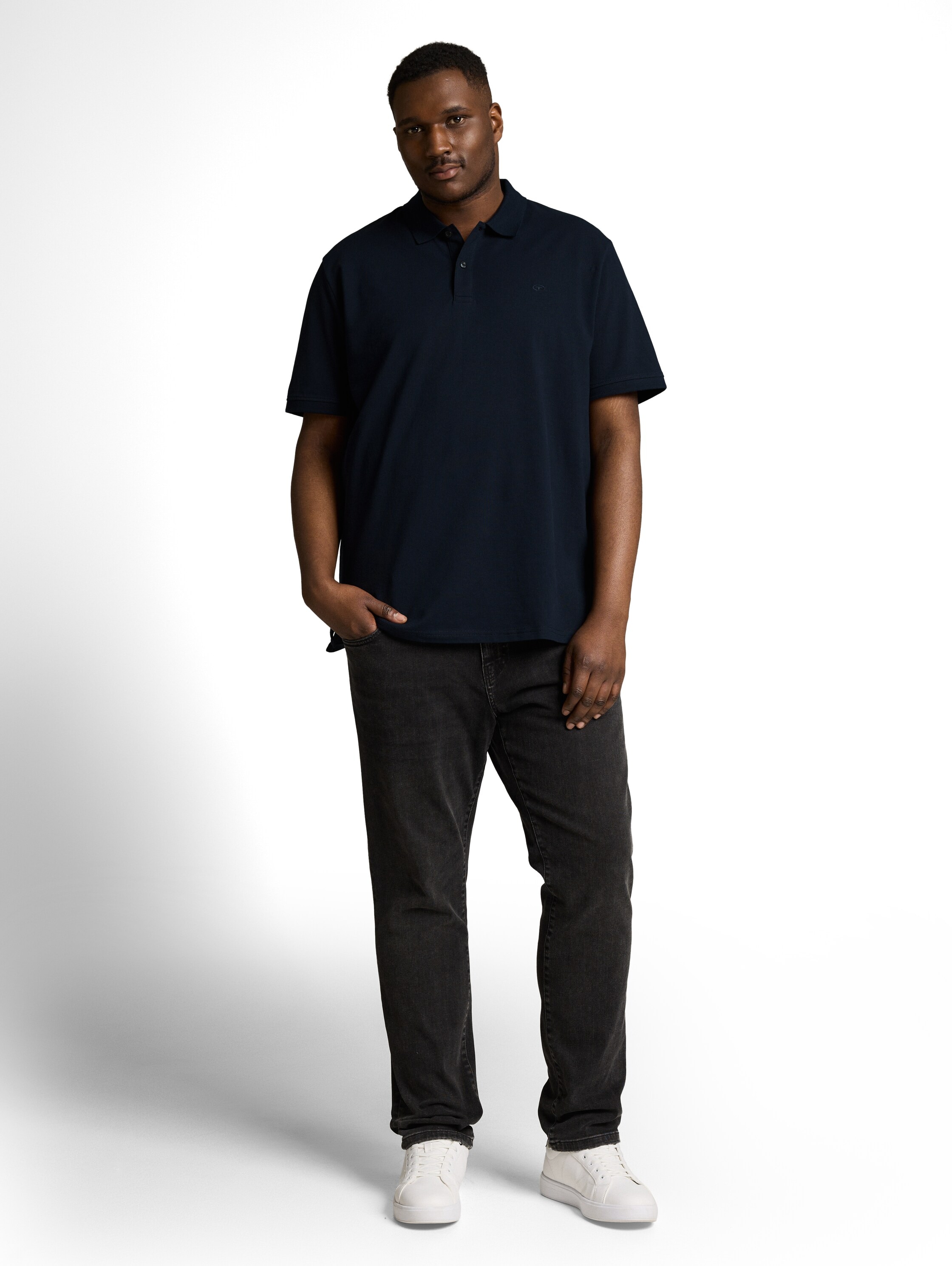 TOM TAILOR PLUS Poloshirt mit Logo-Stickerei - Große Größen