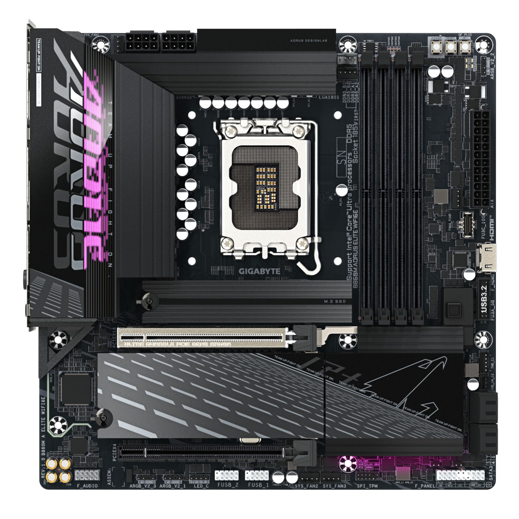 Gigabyte Mainboard »B860M AORUS ELITE WIFI6E Mainboard - Intel Core Ultra CPUs, 12+1+2+1 P«