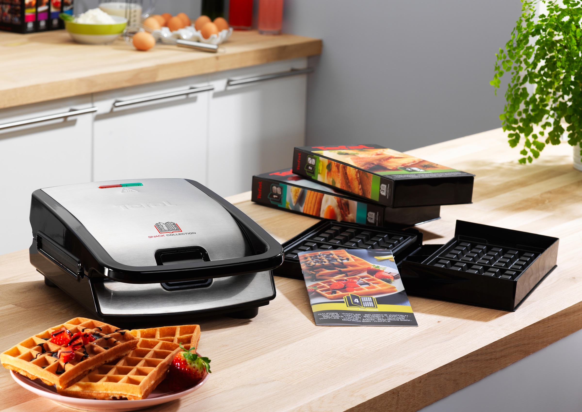 Tefal 2-in-1-Kombi-Waffeleisen »SW852D Snack Collection«, 700 W