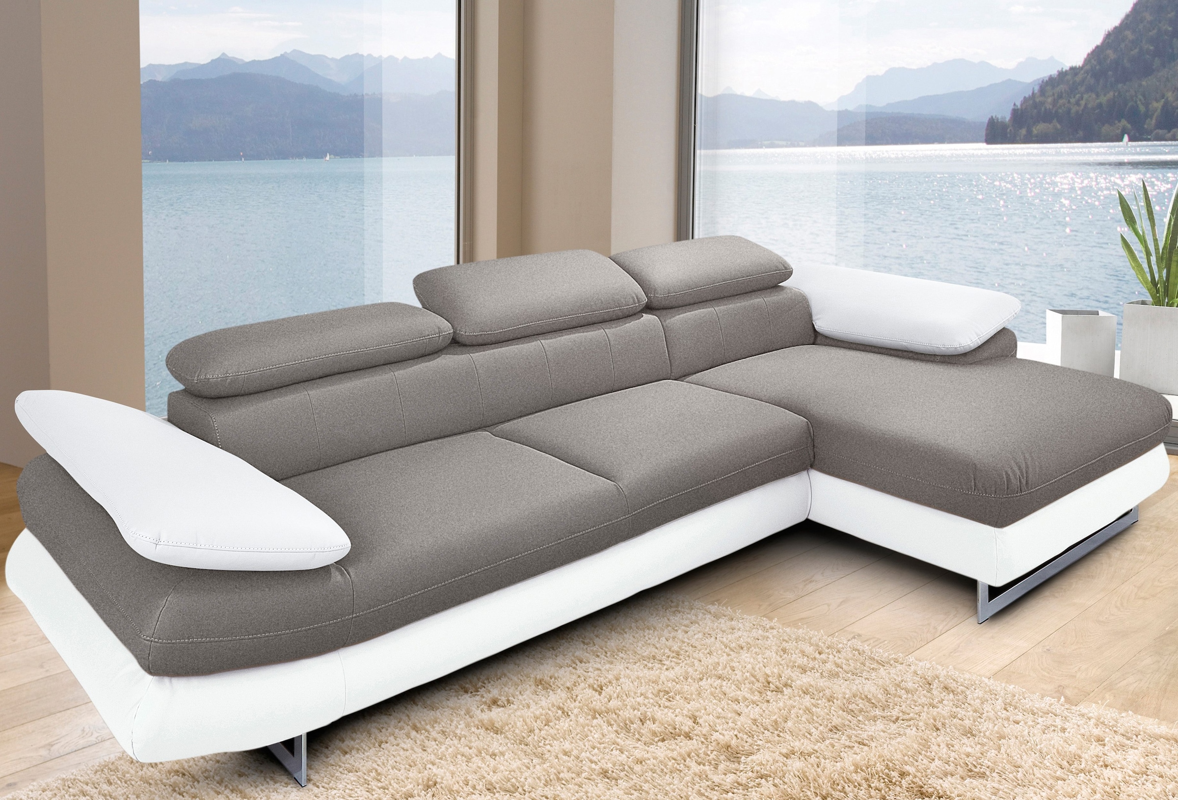 INOSIGN Ecksofa »Solution L-Form«, wahlweise mit Bettfunktion