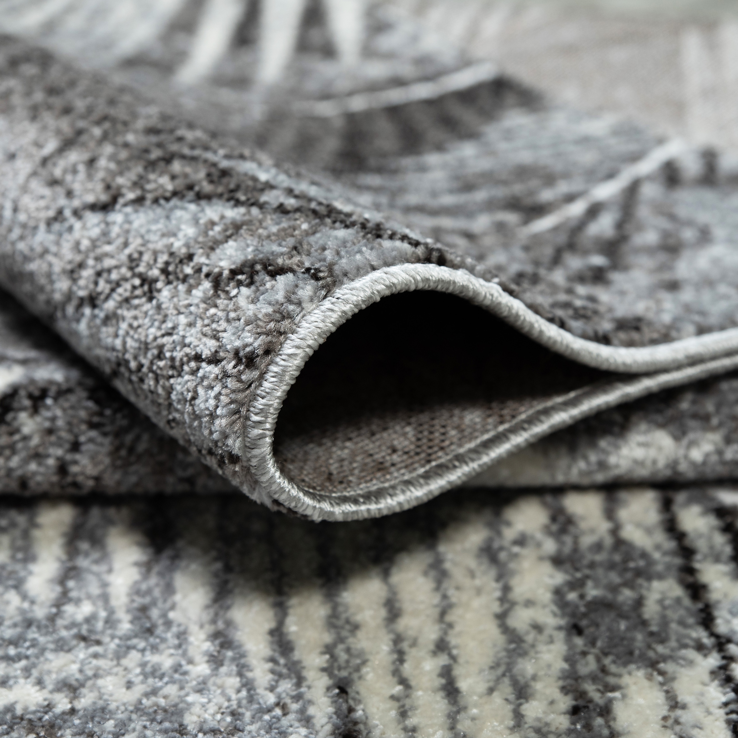 OTTO home Teppich »Kiliv, modernes Blatt Design« rechteckig 9 mm Höhe mit besonders weichem Flor, Kurzflor,