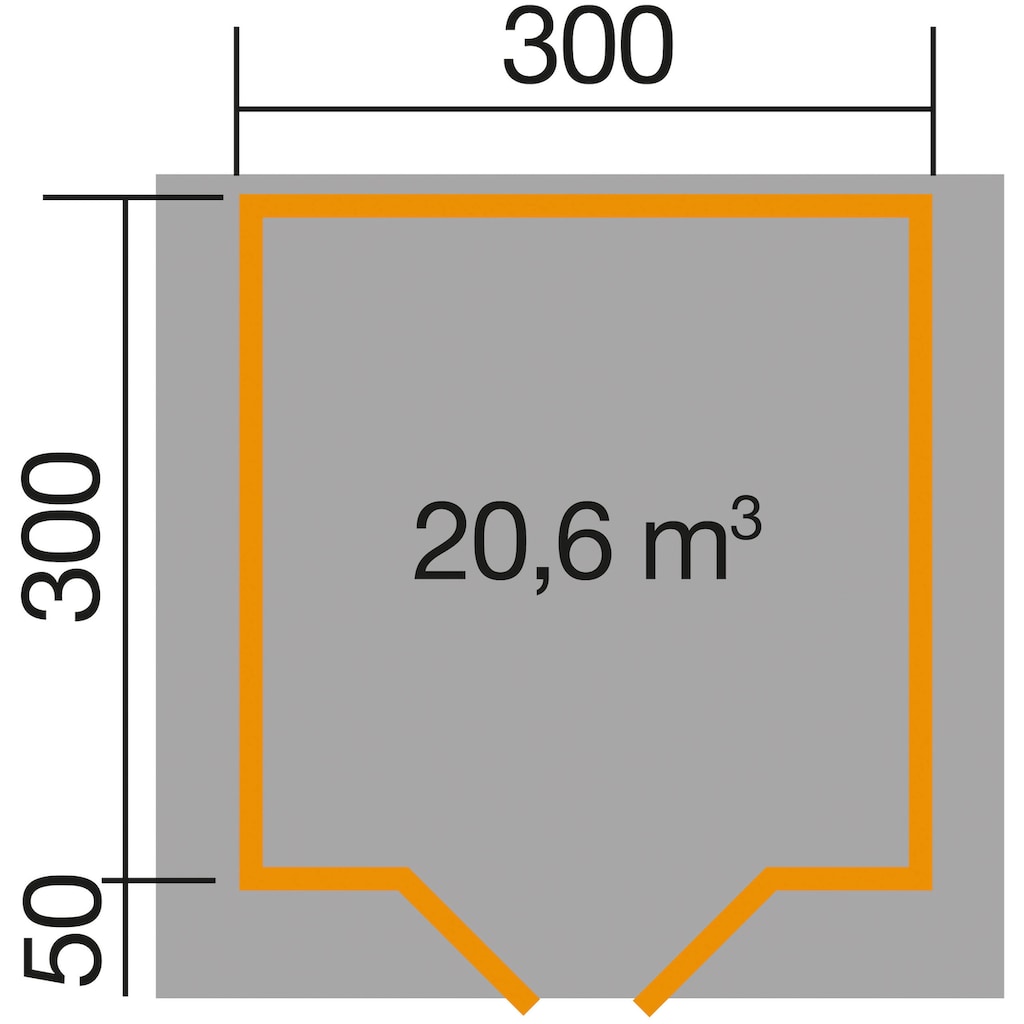 weka Gartenhaus »209 Gr.3 graphitgrau«