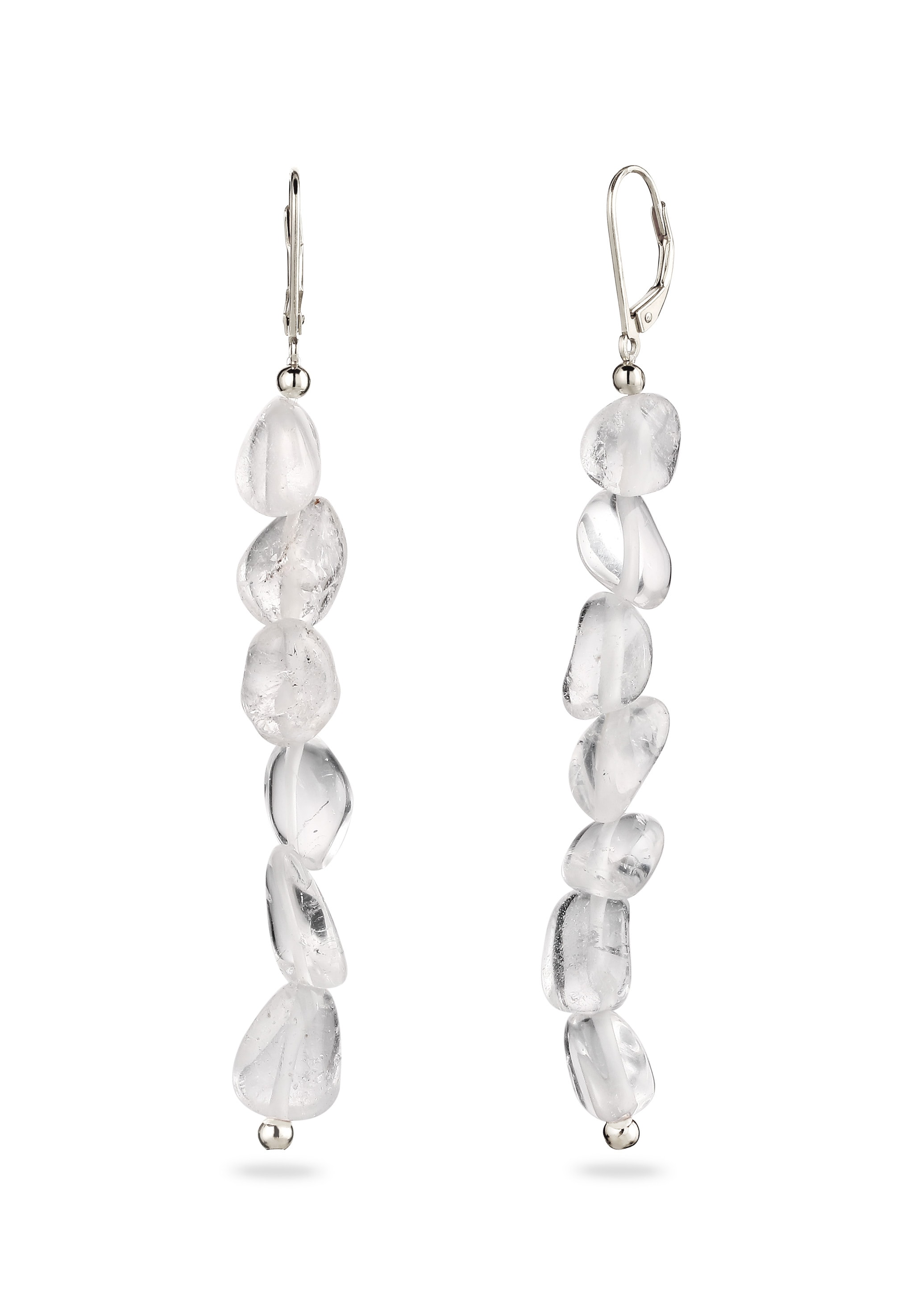 Elli Paar Ohrhänger »Ohrringe Ohrhänger lang Rock Crystal Transparent 925 Sterling Silber«