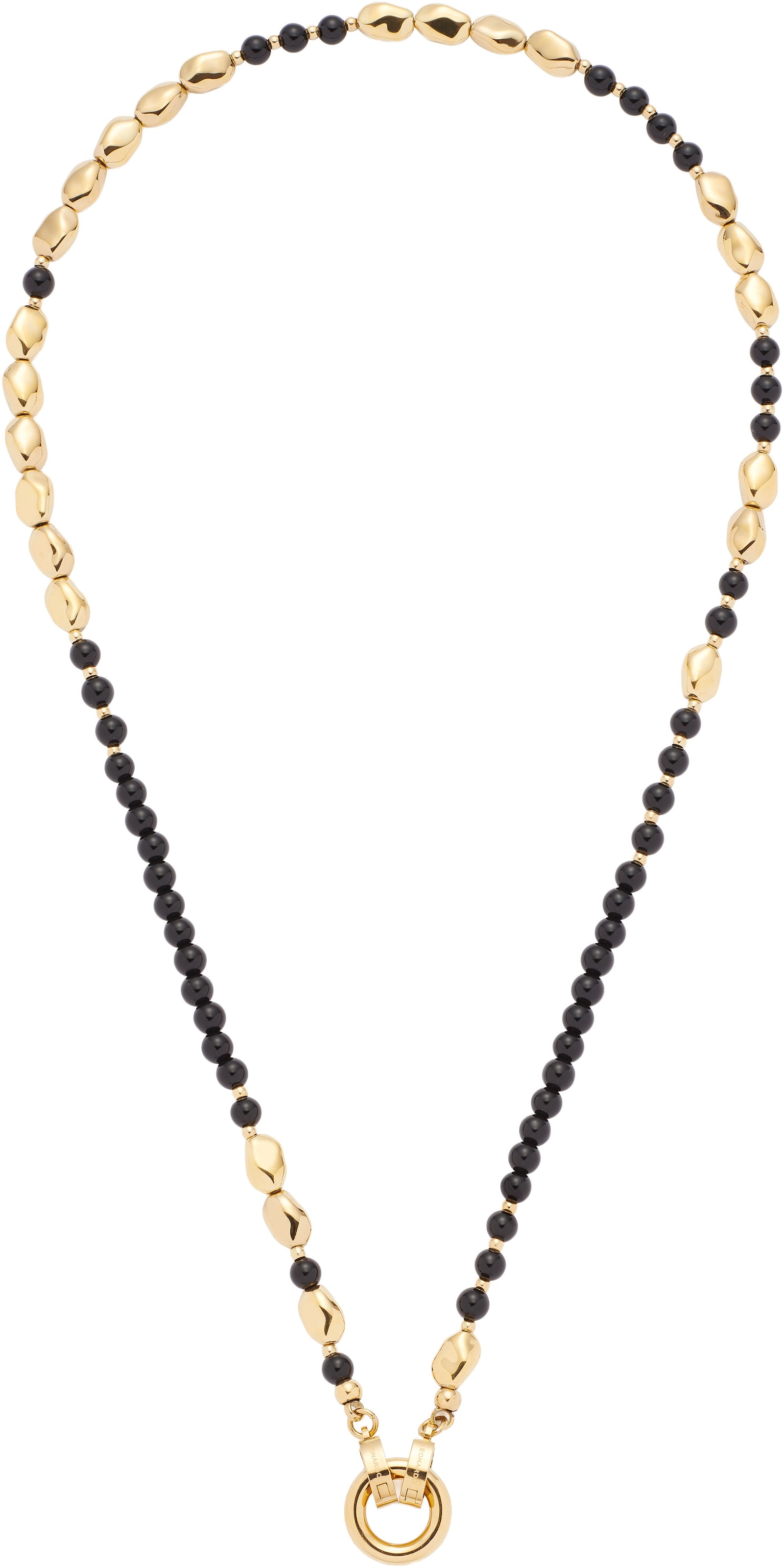 LEONARDO Charm-Kette »Halskette Dorina Clip&Mix, 024429«, mit Glasperle