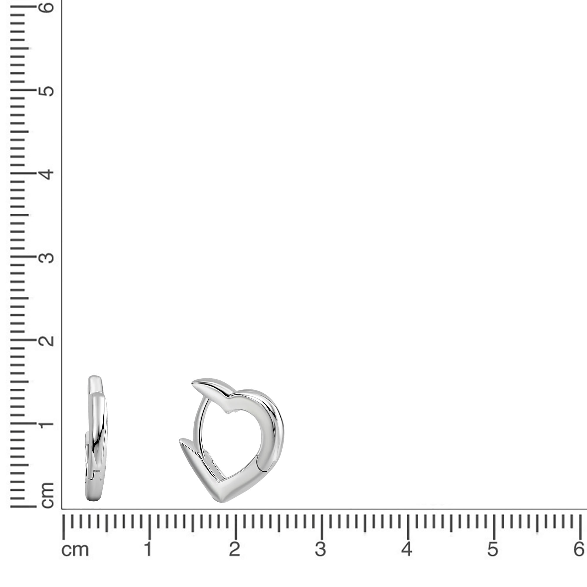 Firetti Paar Creolen »Schmuck Geschenk Silber 925 Ohrschmuck Ohrringe Herz«