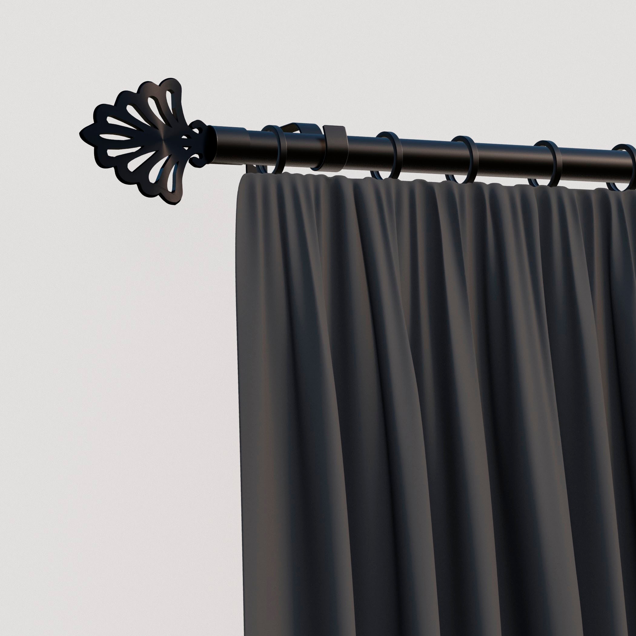 indeko Gardinenstange »Modena« Ø 16 mm 1 läufig-läufig Wunschmaßlänge