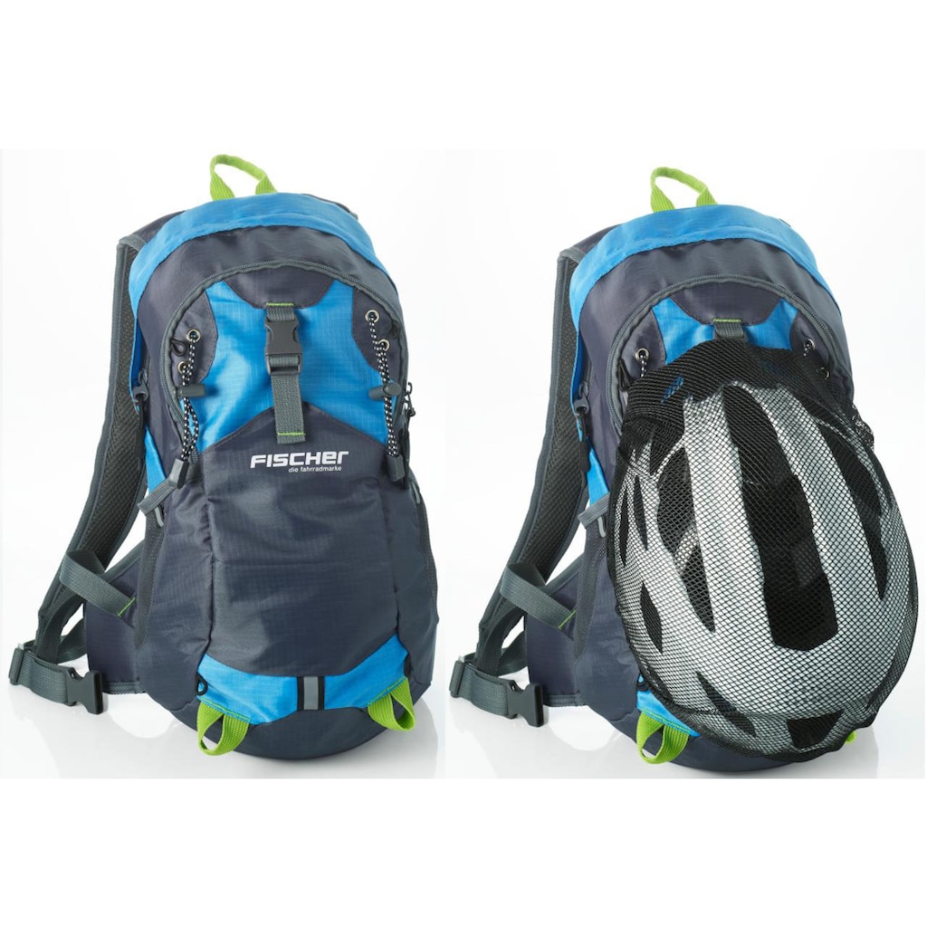 FISCHER Fahrrad Fahrradrucksack »Rucksack mit Helmnetz«, mit Helmnetz