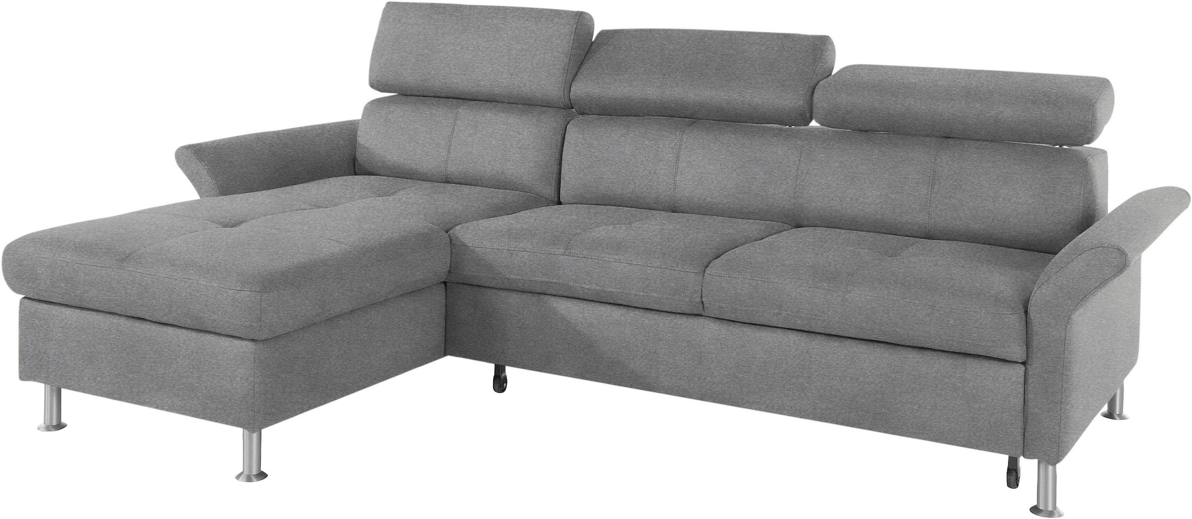 exxpo - sofa fashion Ecksofa »Maretto, bequem und komfortabel, L-Form« inkl. Kopf- bzw. Rückenverstellung, wahlweise mit Bettfunktion