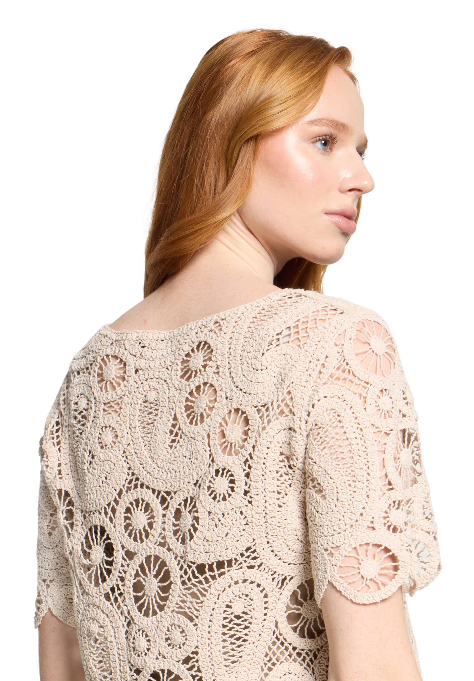 Betty Barclay Rundhalspullover »Lochstrick-Pullover mit U-Boot-Ausschnitt«