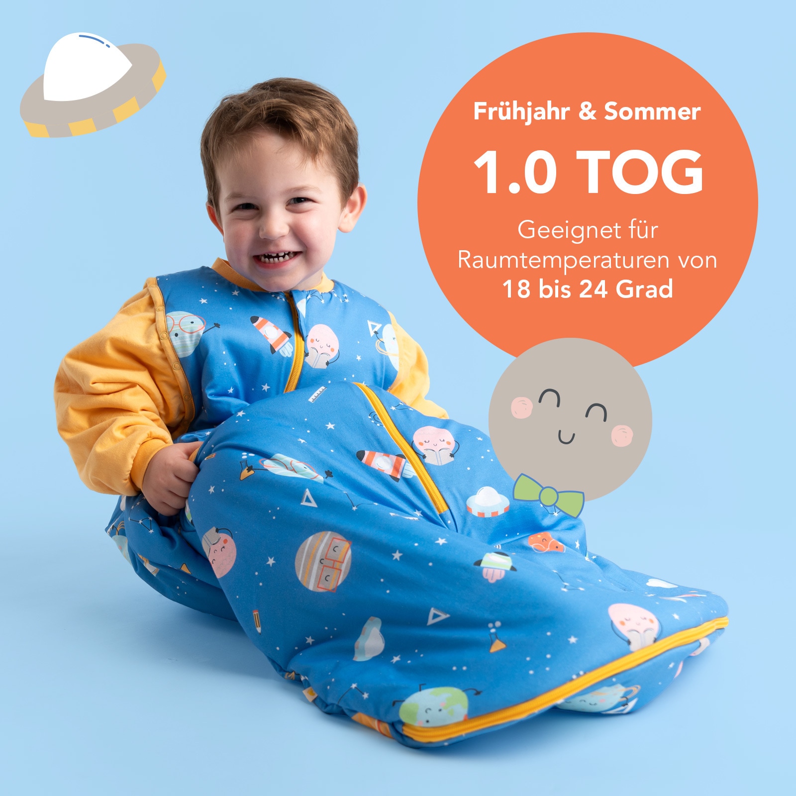 Schlummersack Babyschlafsack »Schlafsack ohne Füßen 1.0 Tog«