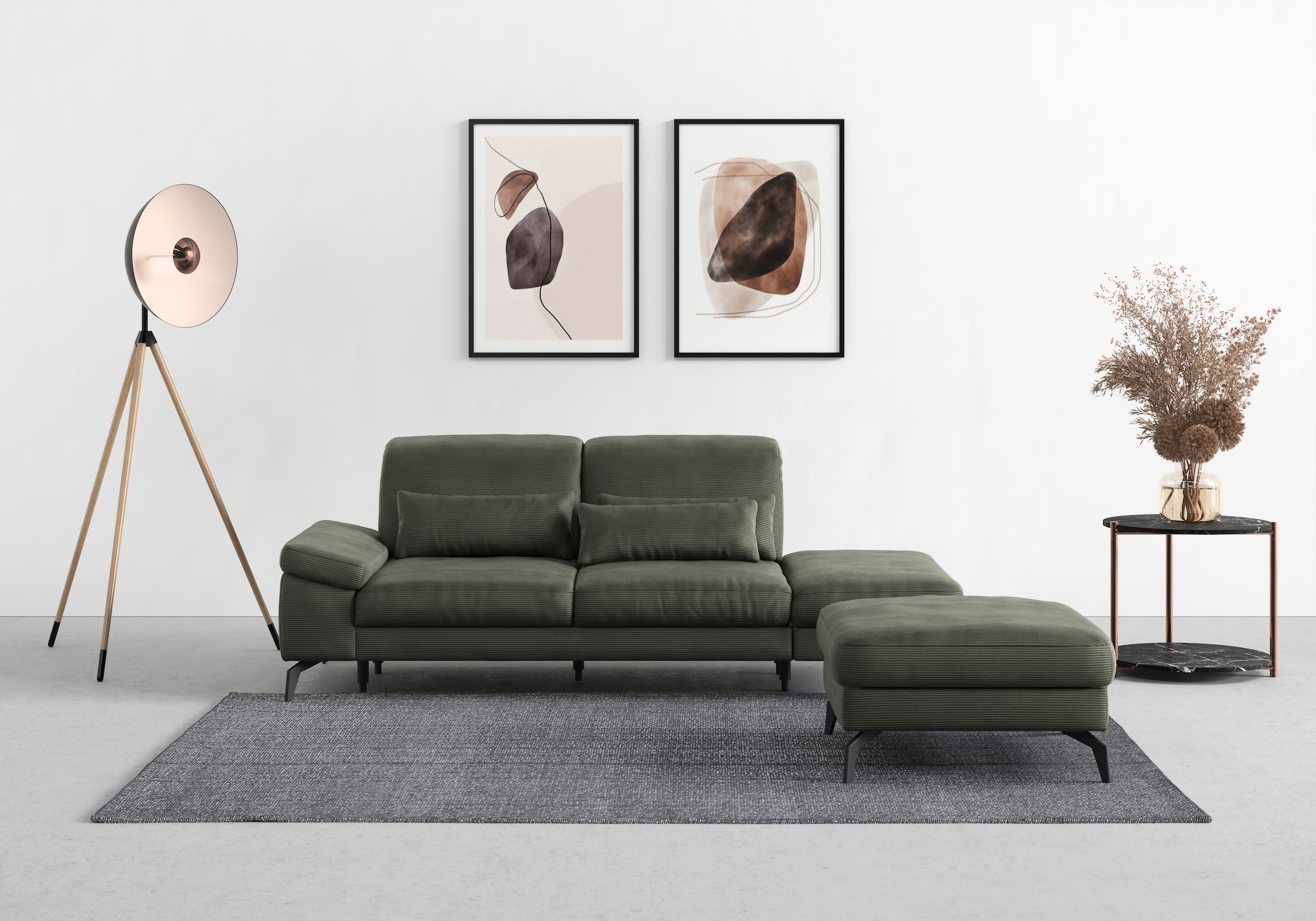 sit&more Polsterhocker »Cabana«, mit stylischen Metallfüßen