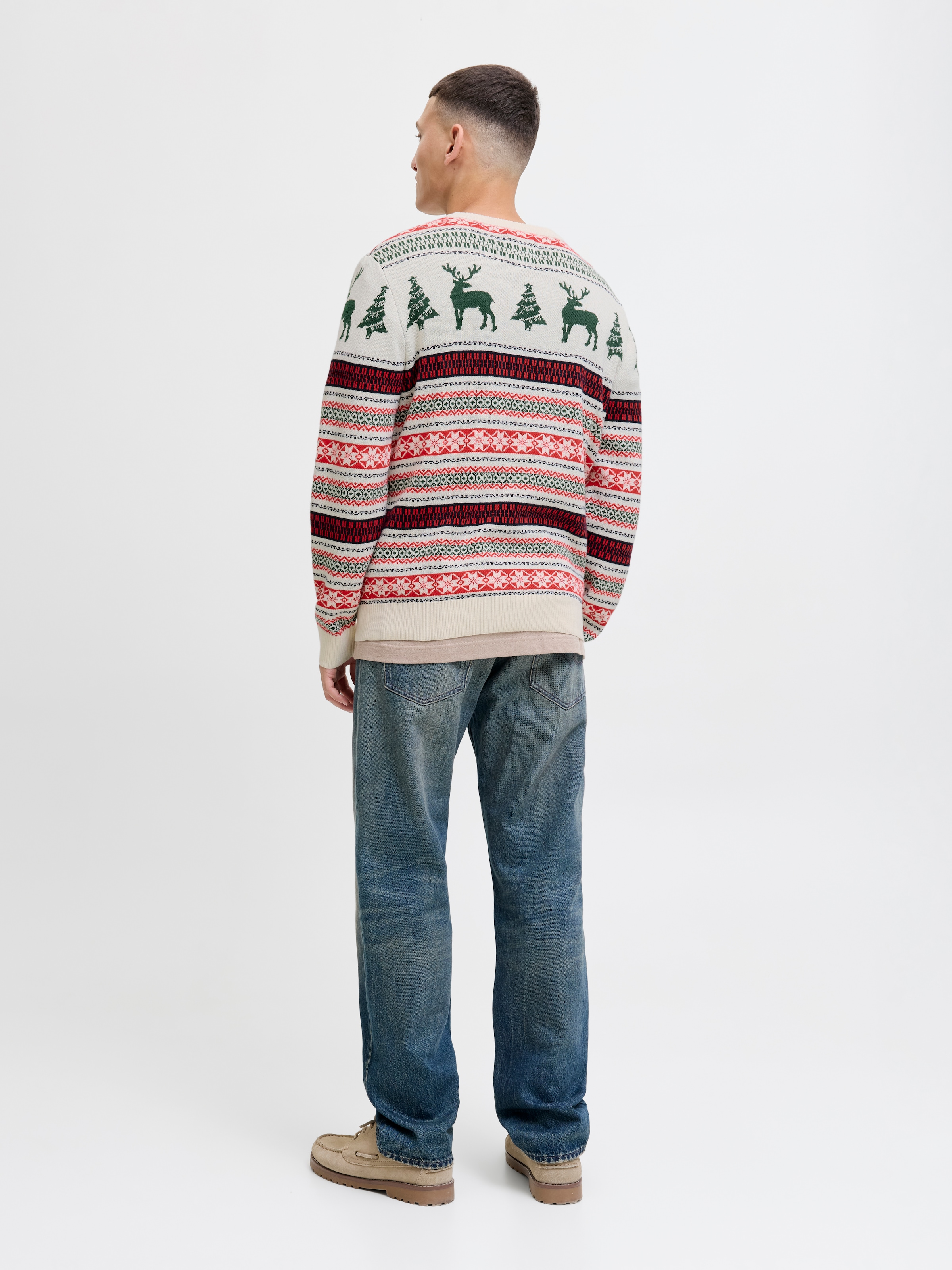 Jack & Jones Strickpullover »JJXMAS NOEL KNIT CREW NECK«