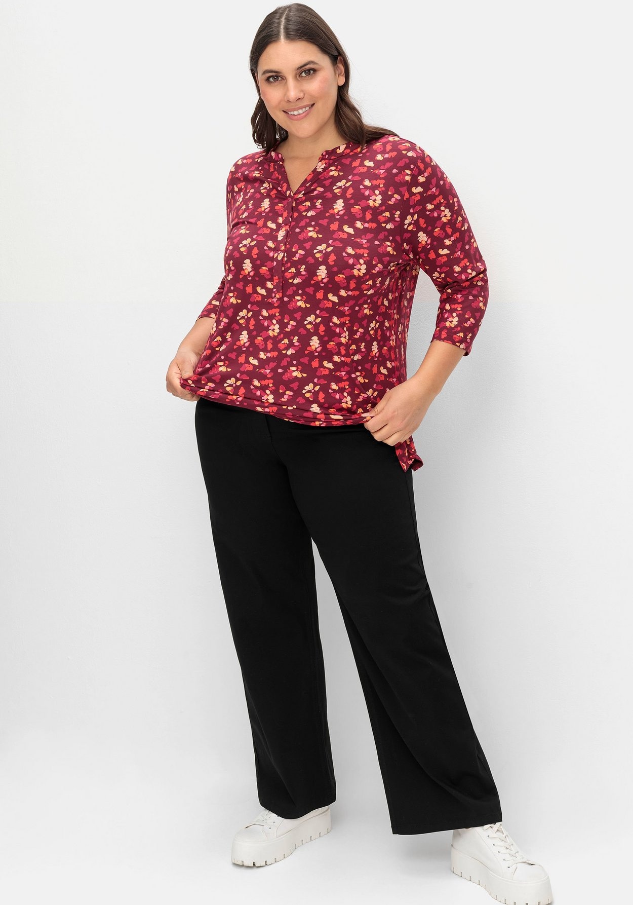 Sheego Stretch-Hose »Weite High-Waist-Hose im Curvy-Schnitt ANNE«