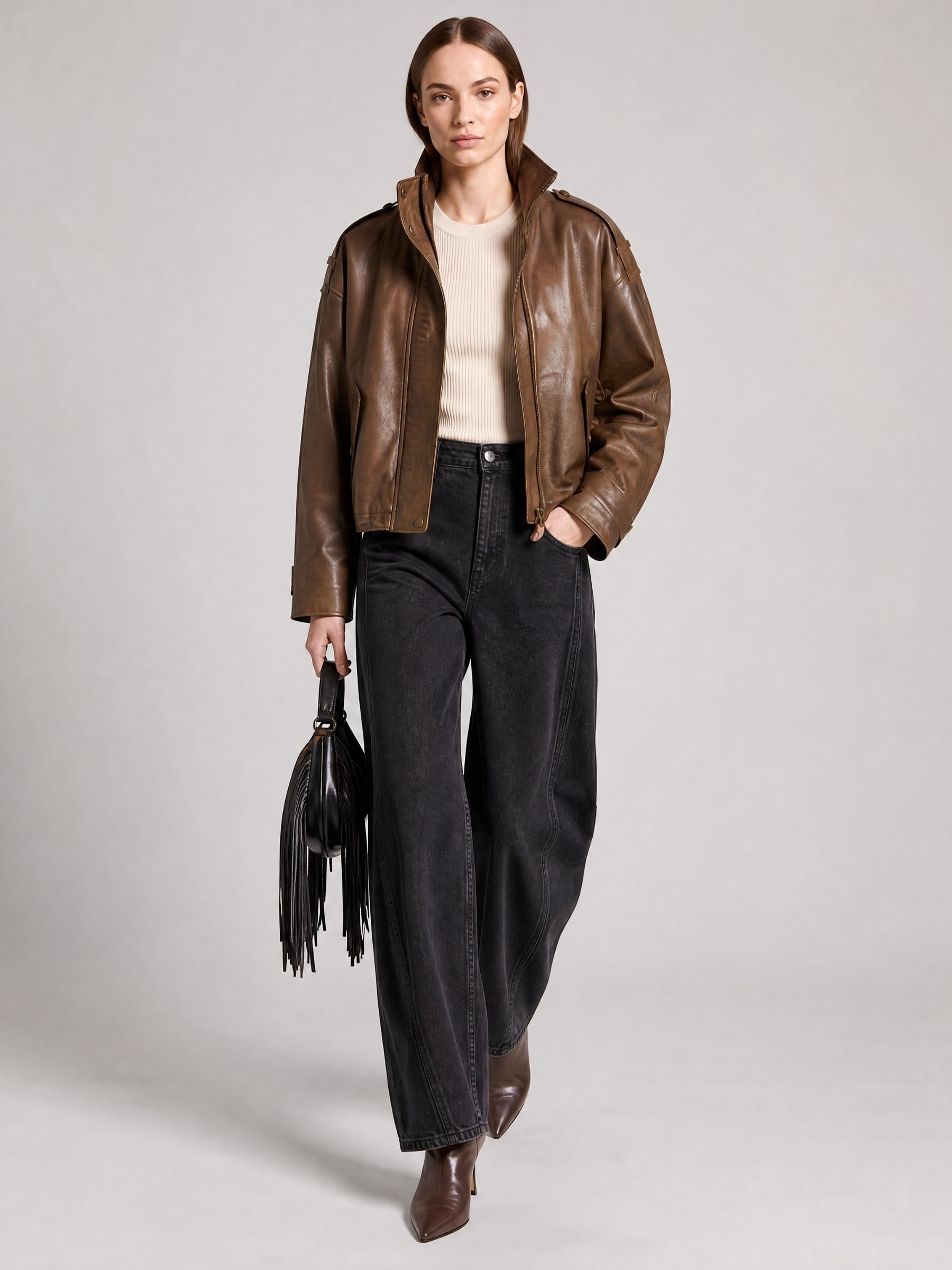 RICANO Lederjacke »Lederjacke Debora« Handgefertigt aus echtem Leder