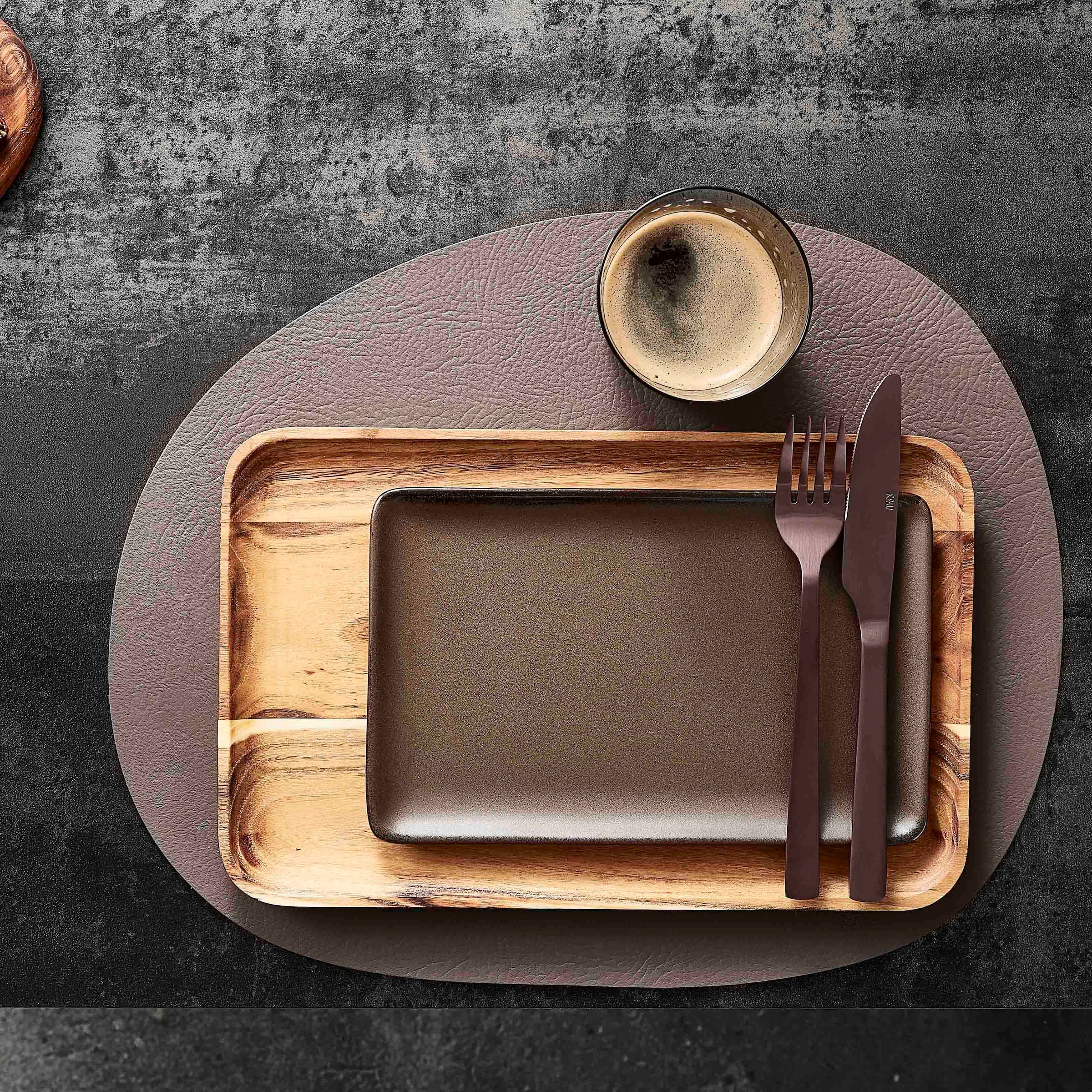aida RAW Platzset »Buffalo«, (Set, 4 St.), 95 % Recycelleder