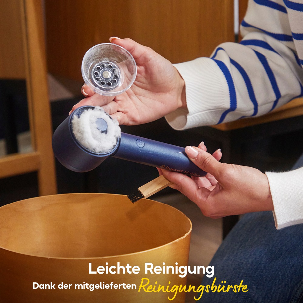 RUSSELL HOBBS Fusselrasierer »27660-56« elektrisch, aufladbar inklusive Holzreinigungsbürste & USB-C Ladekabel