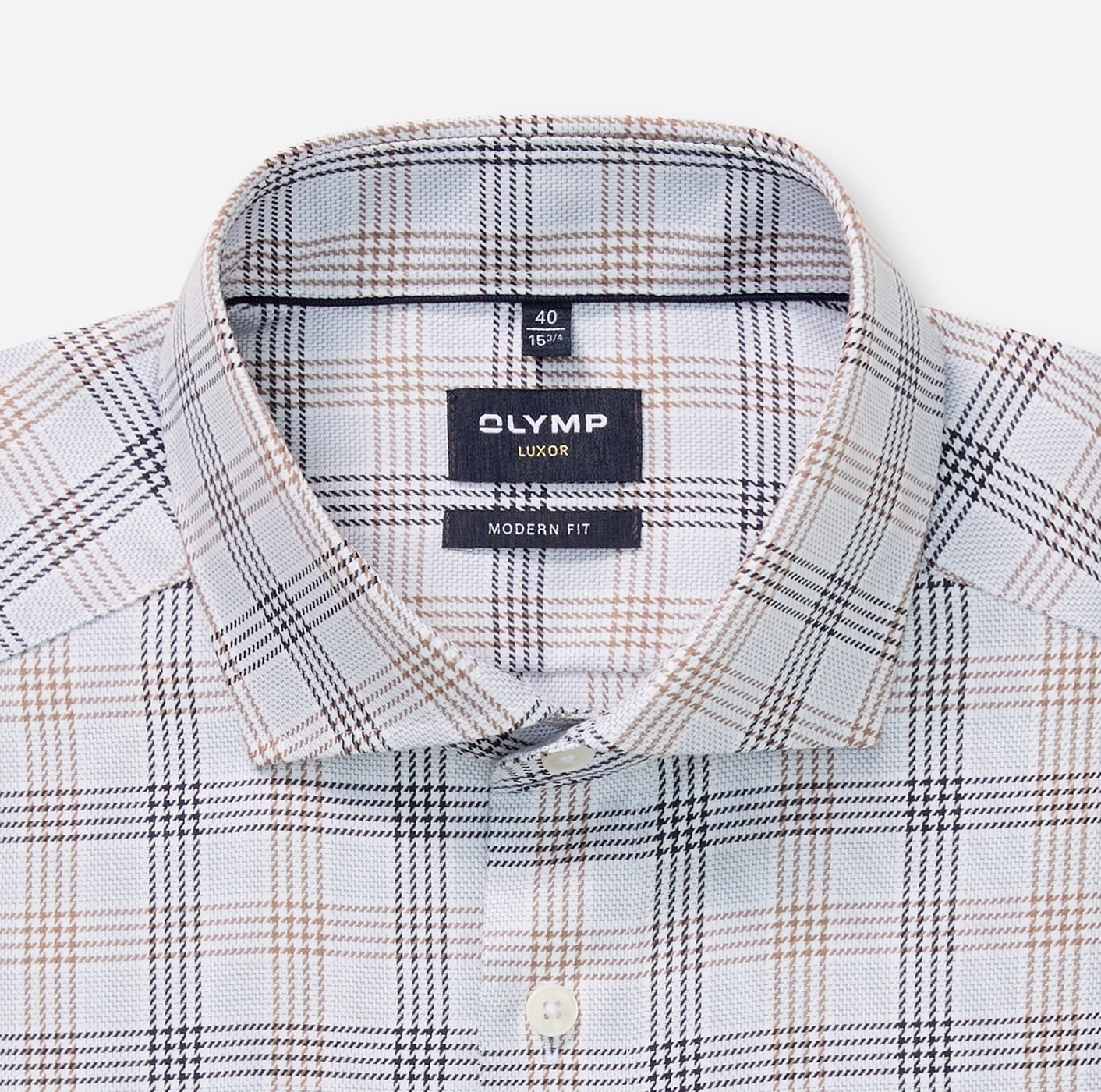 OLYMP Langarmhemd »Luxor« Businesshemd, modern fit, Royal-Kentkragen, kariert