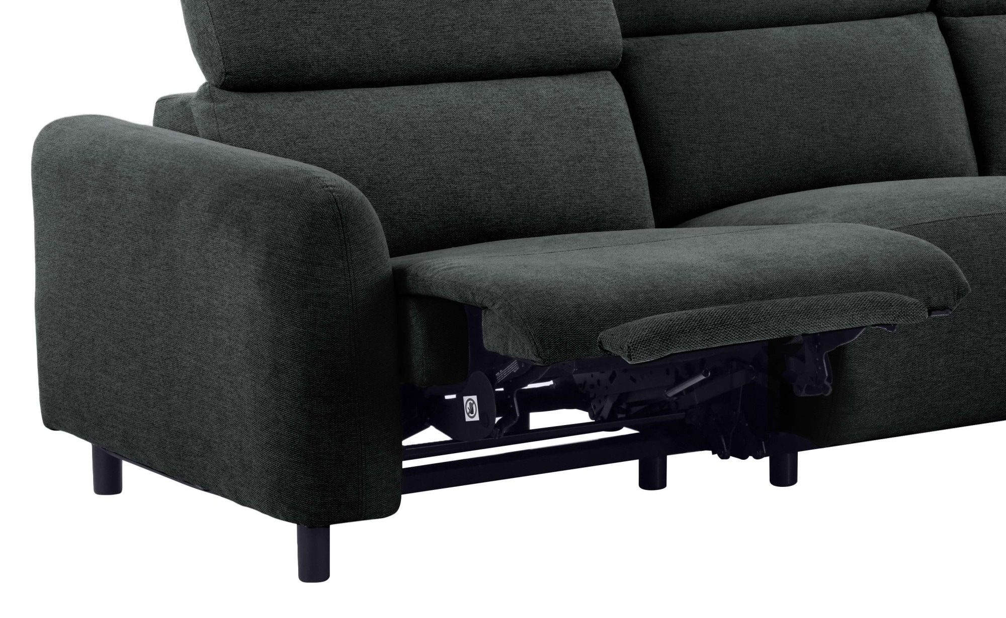 Home affaire Ecksofa »SKAANE Struktur, L-Form, 274 cm, manuelle u. elektrische Funktion,«, 274 cm, mit Kopfteilverstellung und man. oder elektr. Relaxfunktion
