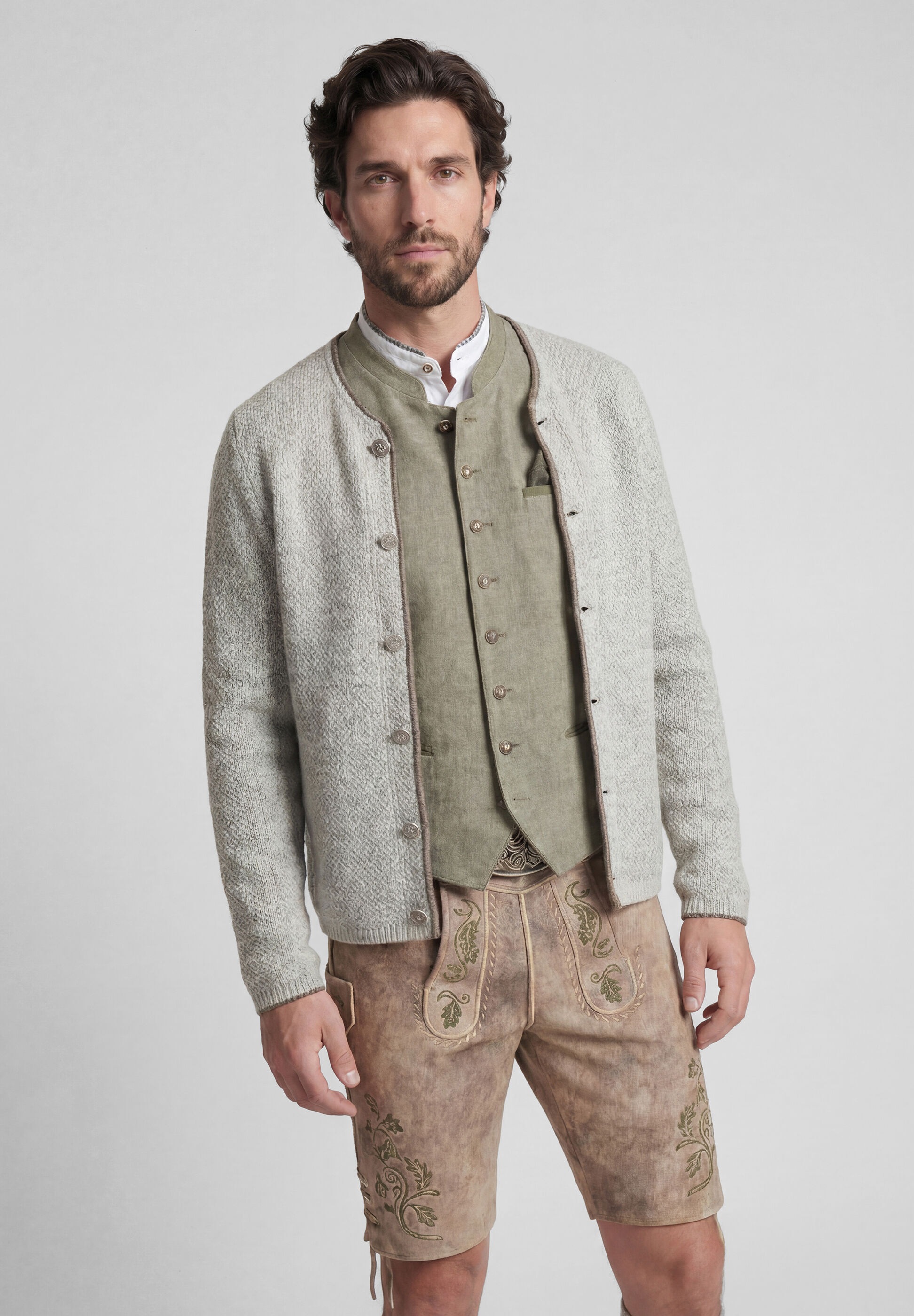 Spieth & Wensky Trachtenstrickjacke »Spieth & Wensky Strickjacke Klemens« mit Stehkragen