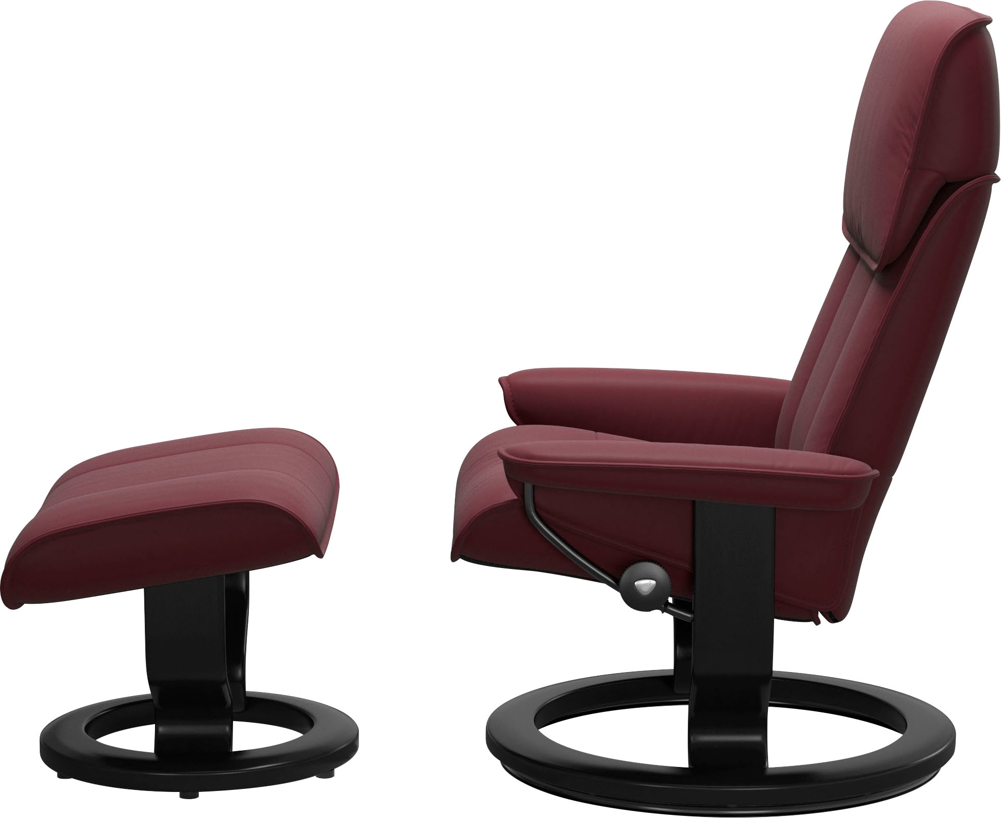 Stressless® Relaxsessel »Admiral« Set, Relaxsessel inkl. Hocker,  mit Classic Base, Größe M & L, Gestell Schwarz