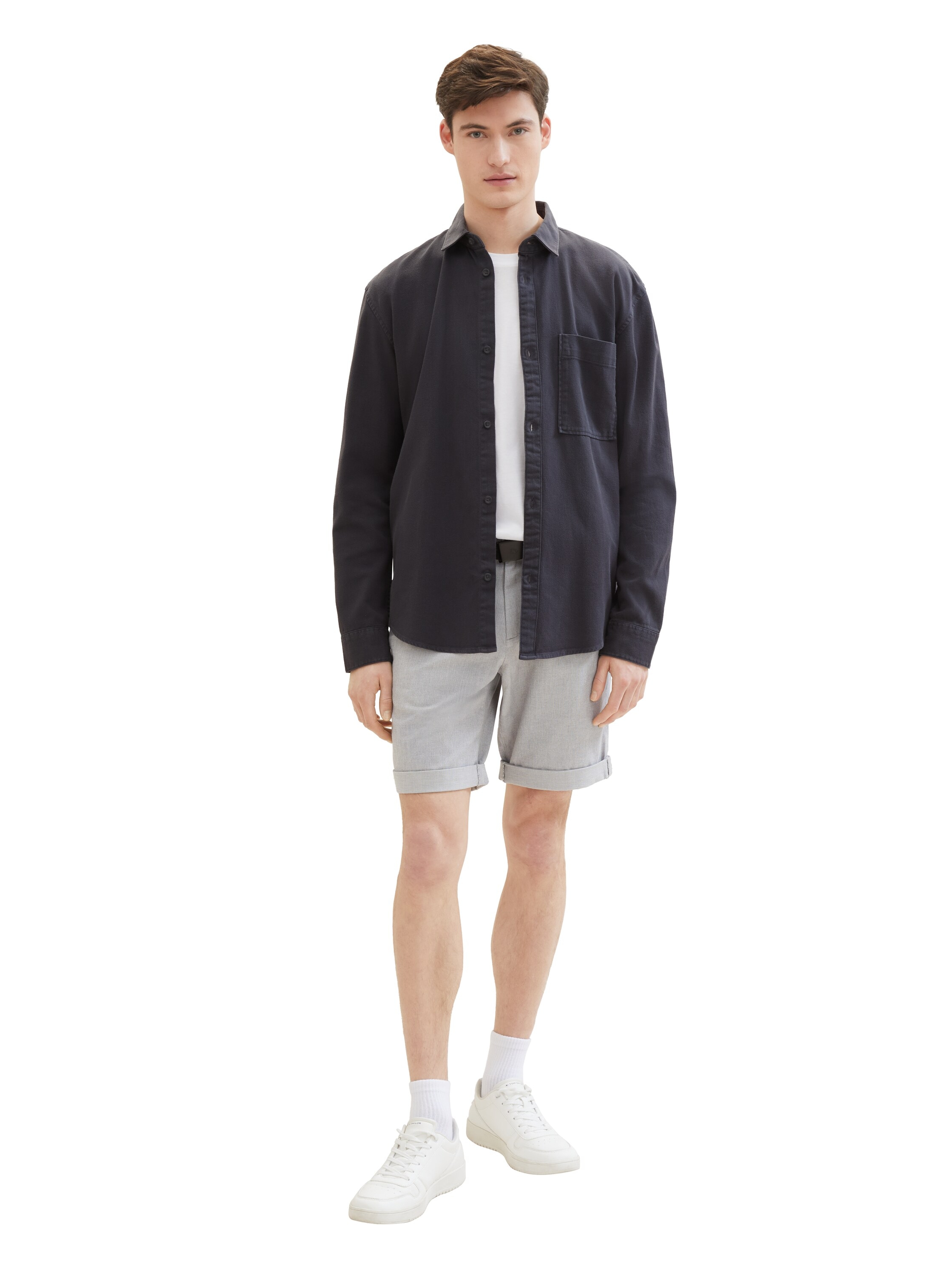 TOM TAILOR Denim Chinoshorts, (2 tlg.), mit Gürtel