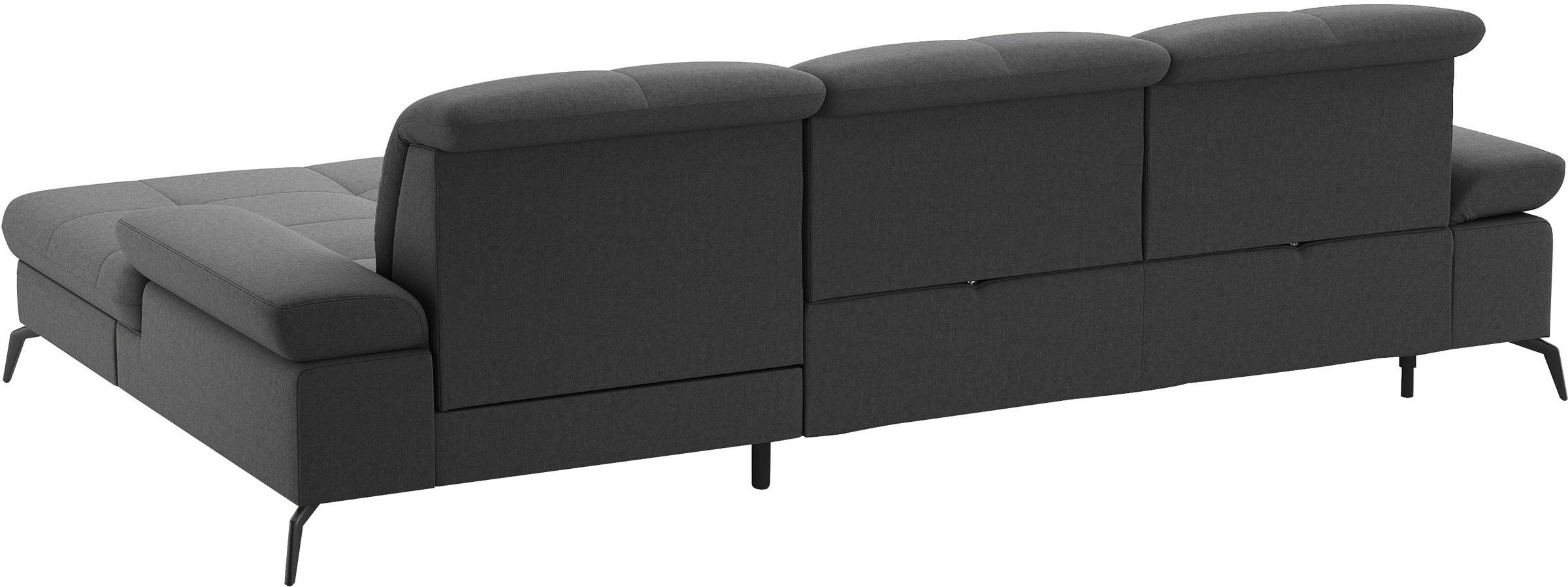sit&more Ecksofa »Amica, L-Form, inkl. Sitztiefenverstellung & Armteilverstellung«, wahlweise mit Bettfunktion, Bettkasten und Kopfteilverstellung
