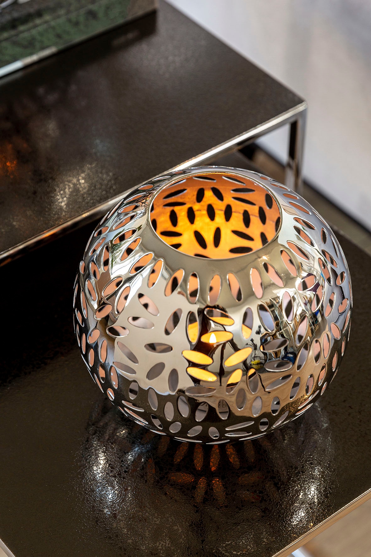 Fink Windlicht »Kerzenhalter DARIA«, (1 St.), aus Eisen, mit ellipsenförmigen Cut-Outs