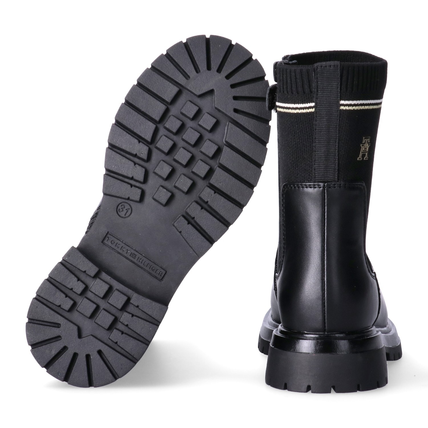 Tommy Hilfiger Chelseaboots  Stiefelette mit trendigem Textilschaft, Innenreißverschluss