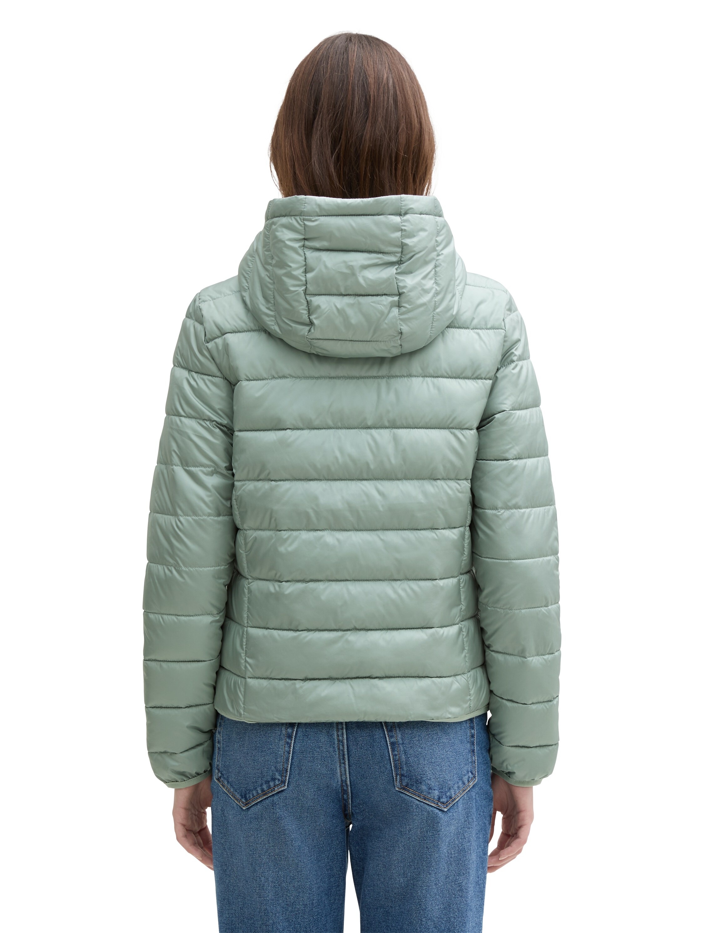 TOM TAILOR Denim Steppjacke, mit Kapuze, mit Kapuze