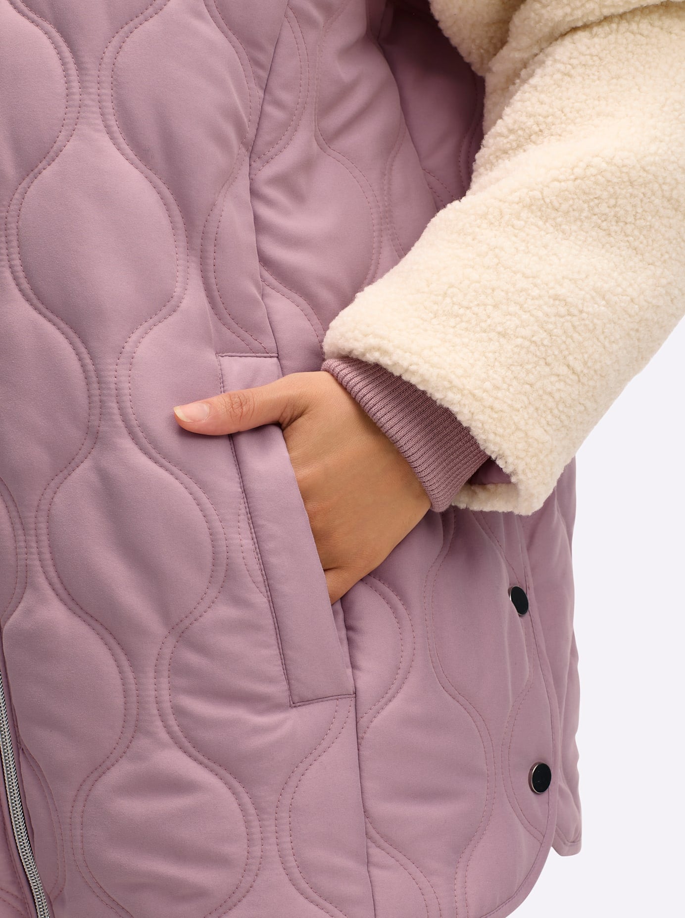 Sheego Steppjacke, mit Kapuze