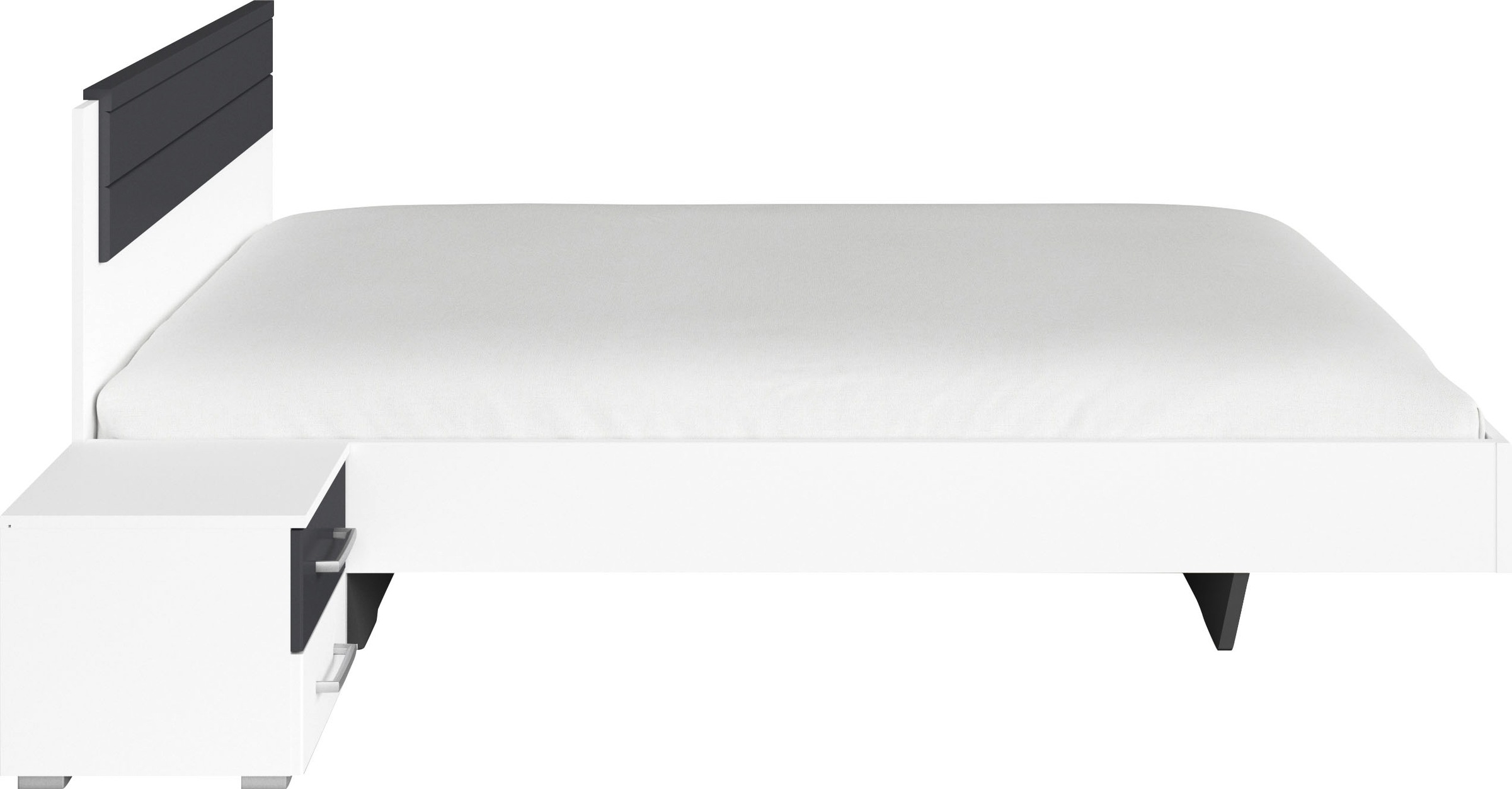 rauch Bettanlage »Doppelbett Futonbett BARCELONA in schwebender Optik«, (Set, 3 tlg.), und Farbabsetzungen mit 2 Nachttischen MADE IN GERMANY