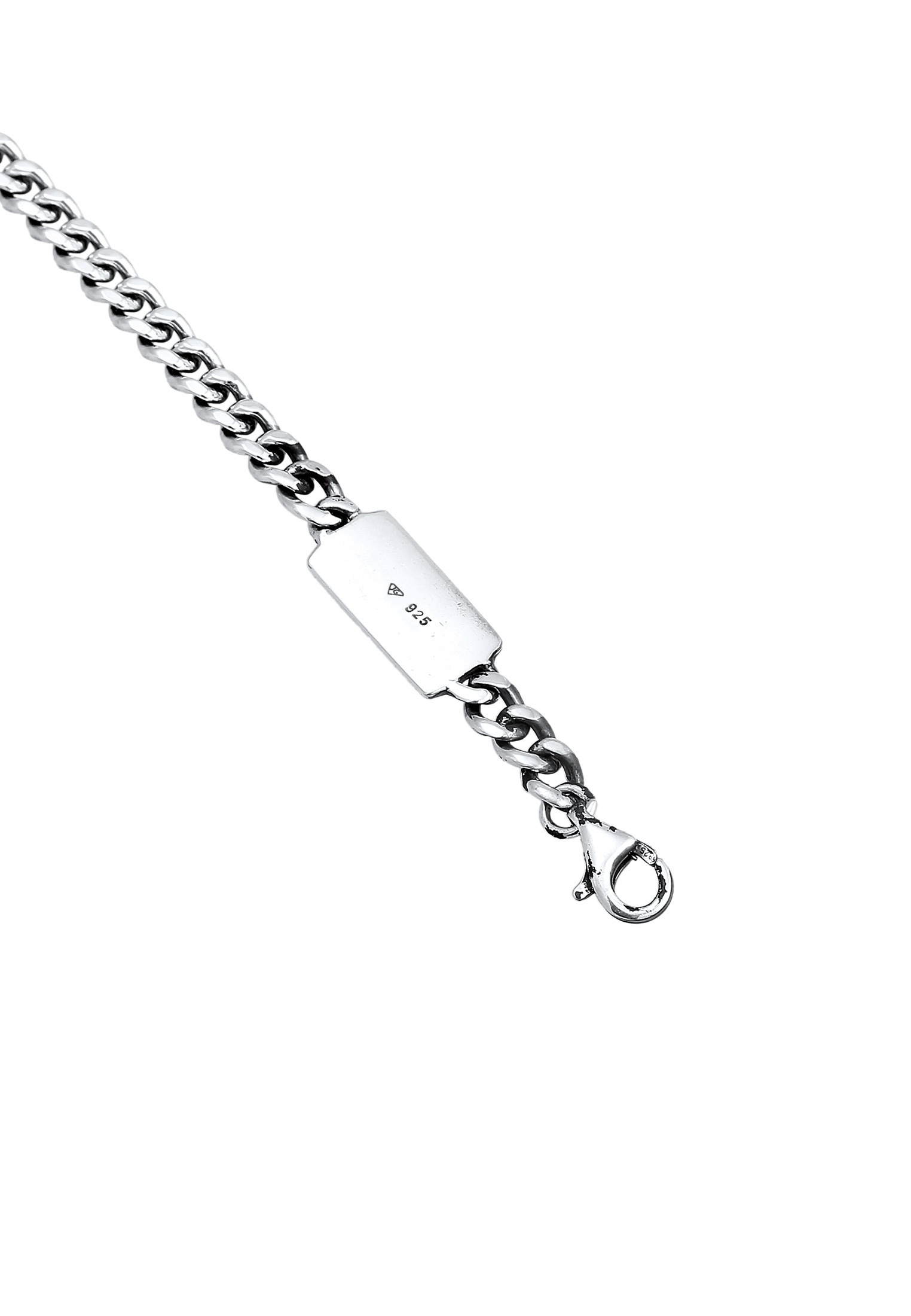 Kuzzoi Silberkette »Halskette Panzerkette Glas Beads Set 925 Silber«