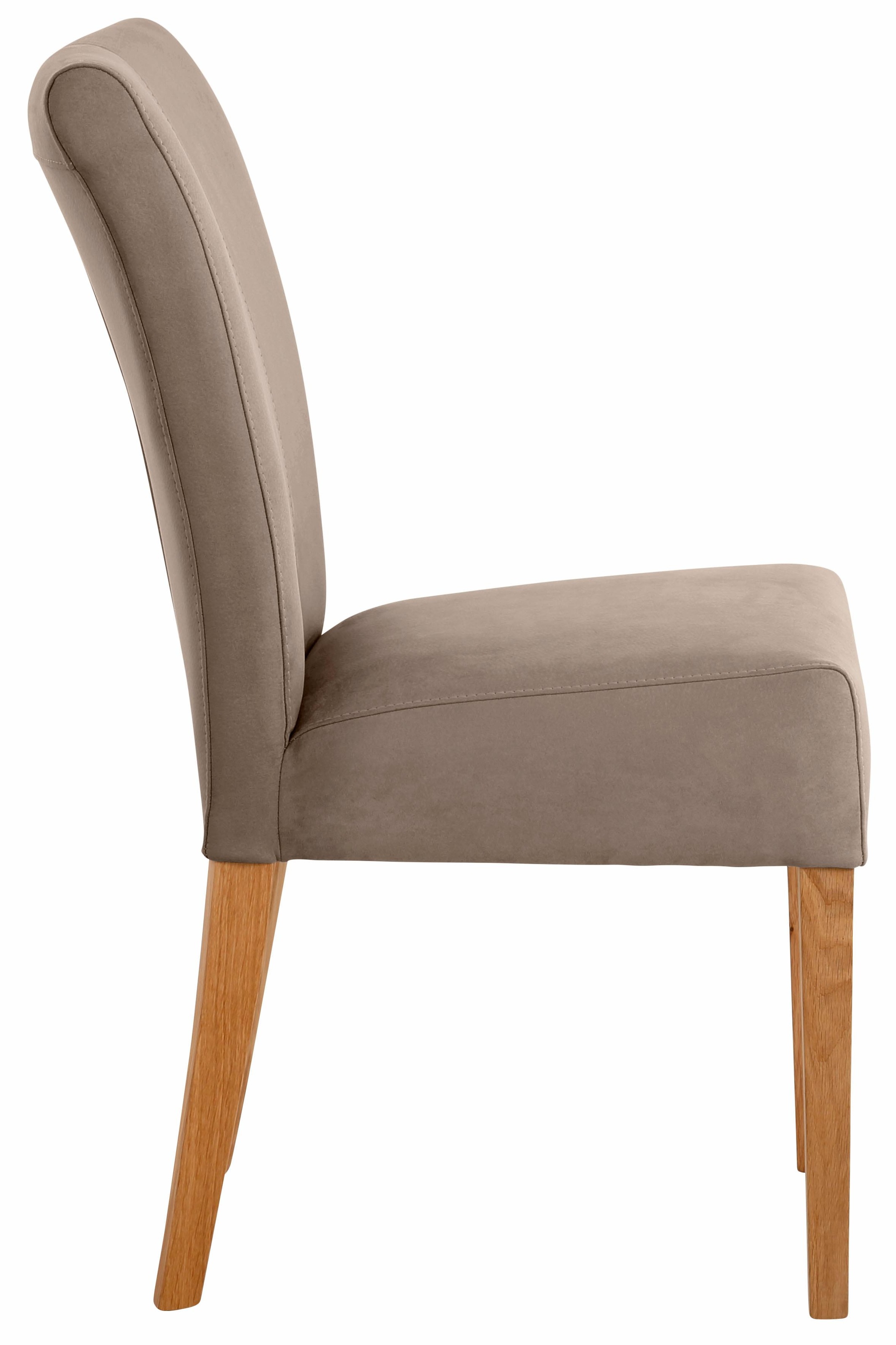 Home affaire Esszimmerstuhl »Queen Polsterstuhl BESTSELLER«, (Set), 2 St., Luxus-Microfaser, verschiedene Bezüge, Gestell Massivholz