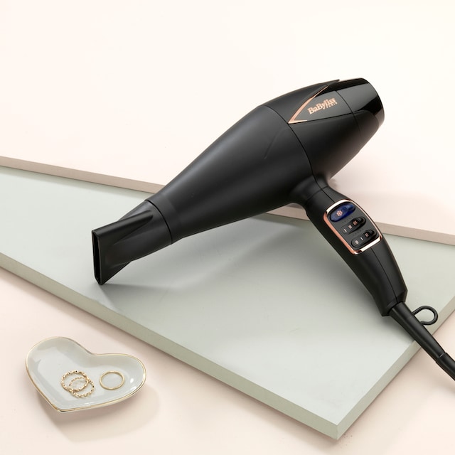 BaByliss Ionic-Haartrockner »D665E Salon Air Brilliance«, 2200 W, 2  Aufsätze, mit digitalem Motor mit 3 Jahren XXL Garantie