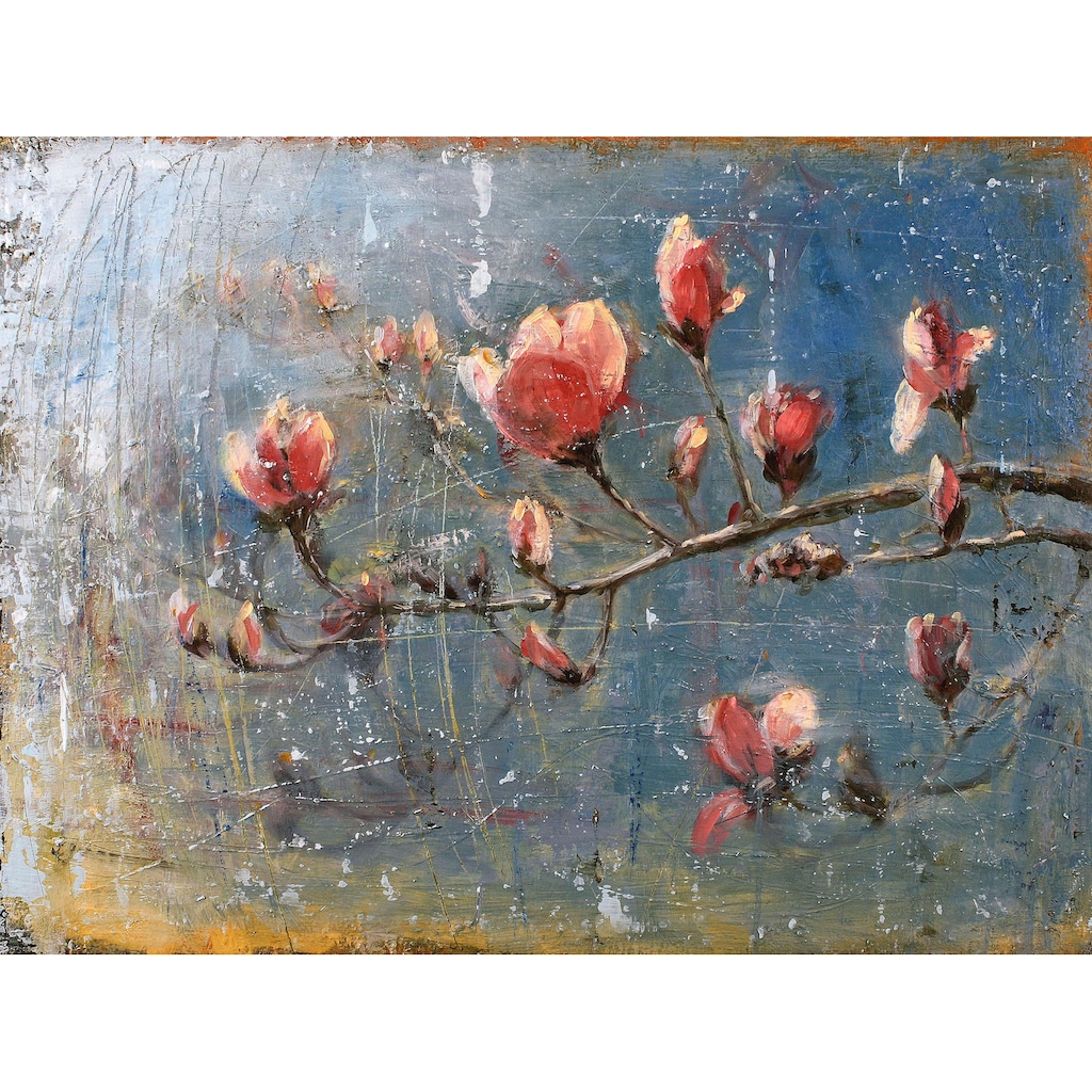 Home affaire Kunstdruck »FLINT / Frühlingsblüten«, (auf Leinwand 80/3,5/60 cm)