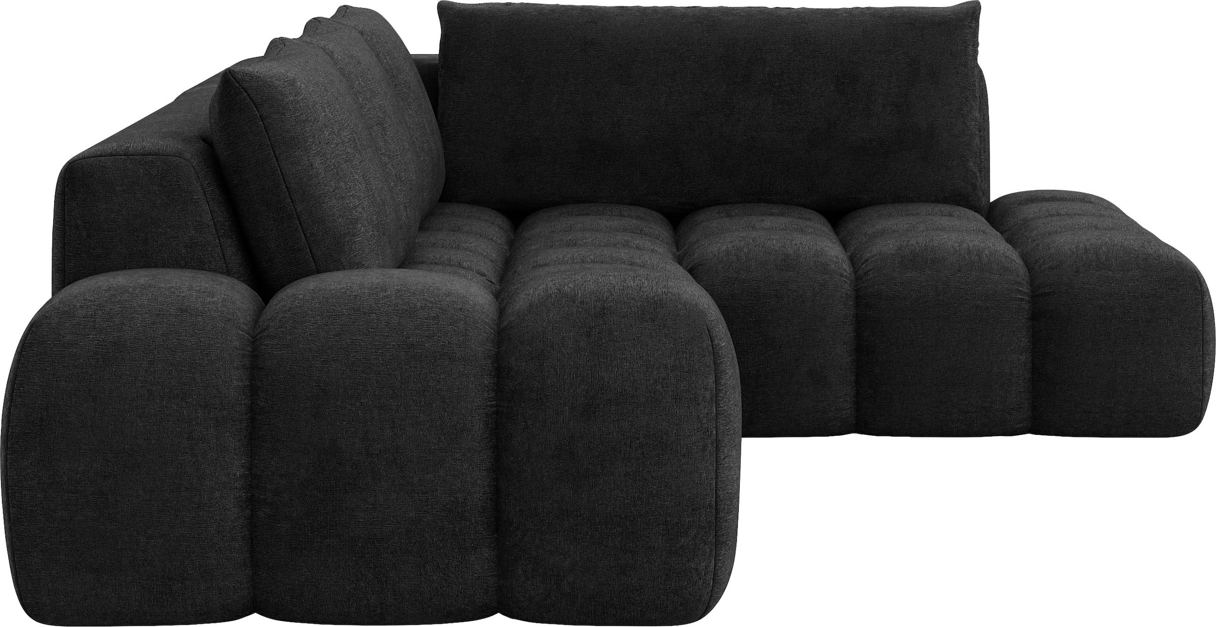 INOSIGN Ecksofa »AZITA Designsofa, elegant und bequem L-Form, Bubble-Optik«, lose Rückenkissen, traumhafte Steppung, Maße B/T/H: 352/210/72 cm