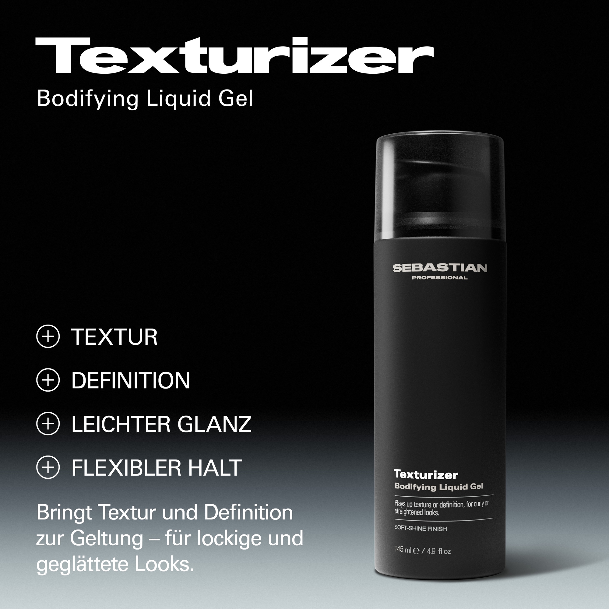 Sebastian Professional Haarfluid »Texturizer« für strukturierte Looks, volumenverstärkende Formel, Gel-Textur
