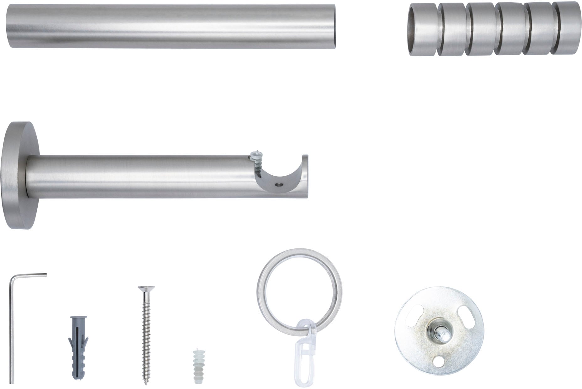 mydeco Gardinenstange »20mm Rillcube Wandträger 12 cm«, 1 läufig-läufig, Fixmaß