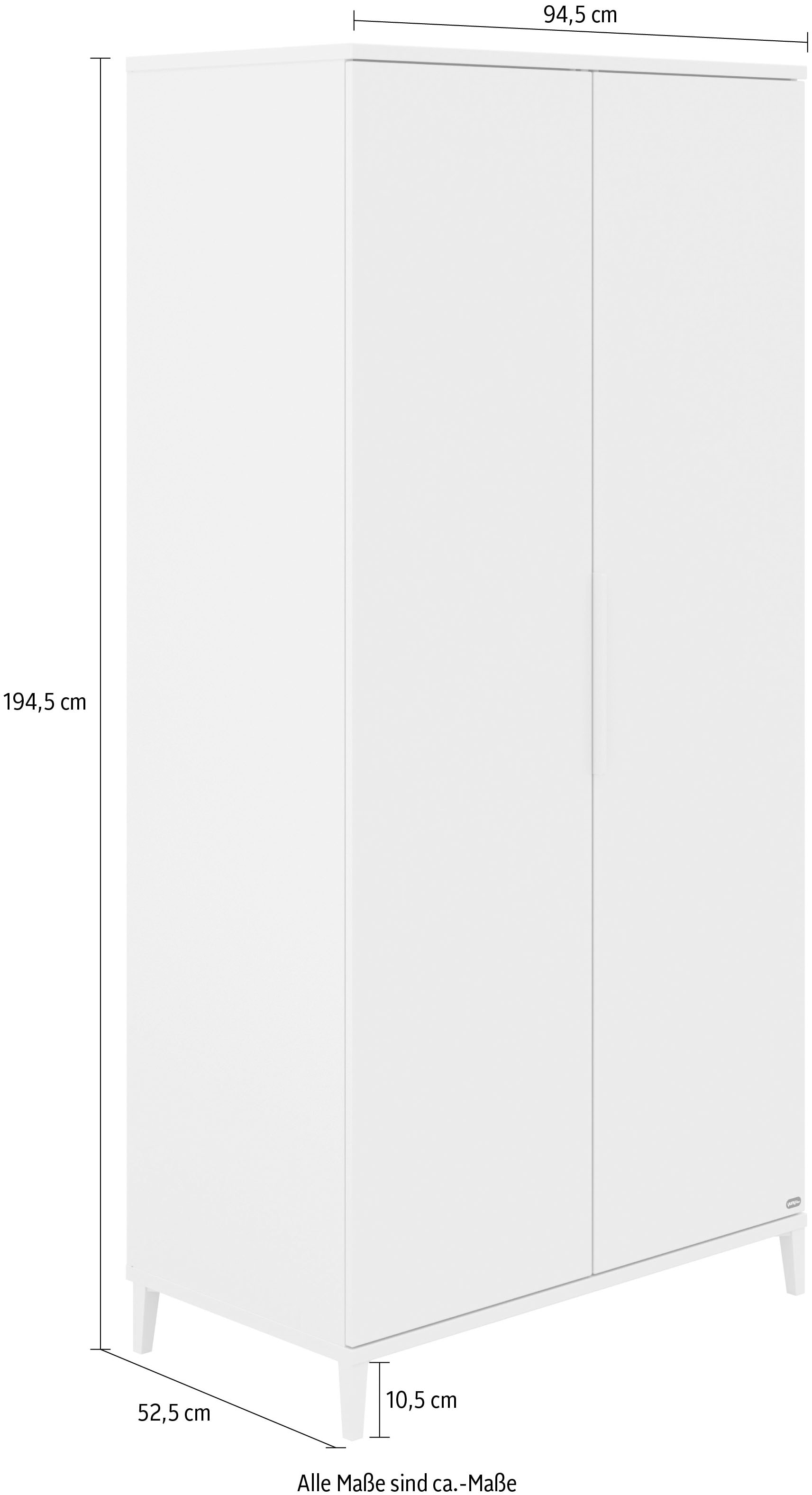 YUNY by PAIDI Kleiderschrank »SISTER LOU inkl. Kleiderstangen und Einlegeböden« Beige, zertifizierte Qualität, Soft-Close