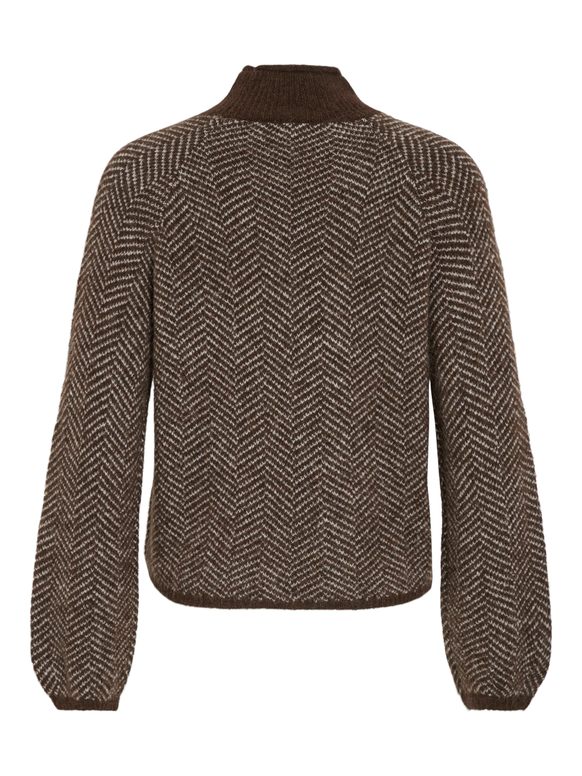 Vila Stehkragenpullover »VILORY HIGH NECK L/S KNIT TOP - NOOS« Materialmix, regular fit